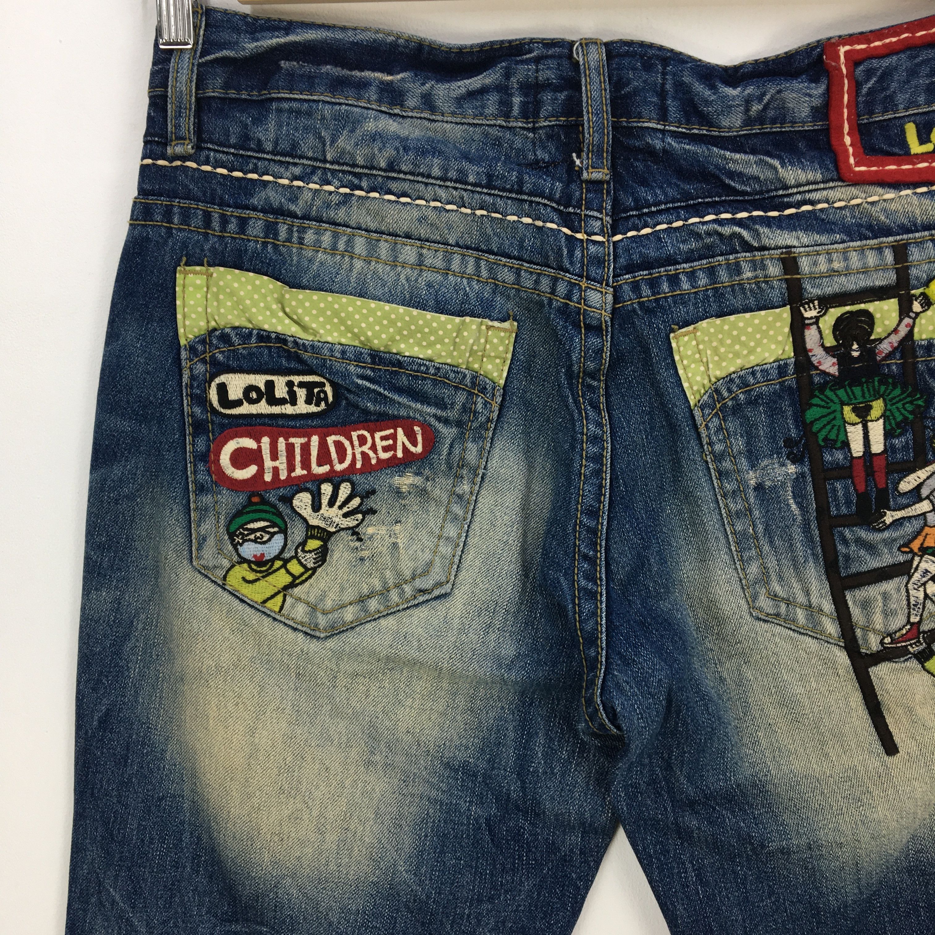 Japanese Brand Vintage Lolita Jeans Lolita Japanese Denim Pants - BS45607. Size US 32 / EU 48 - 5 Thumbnail