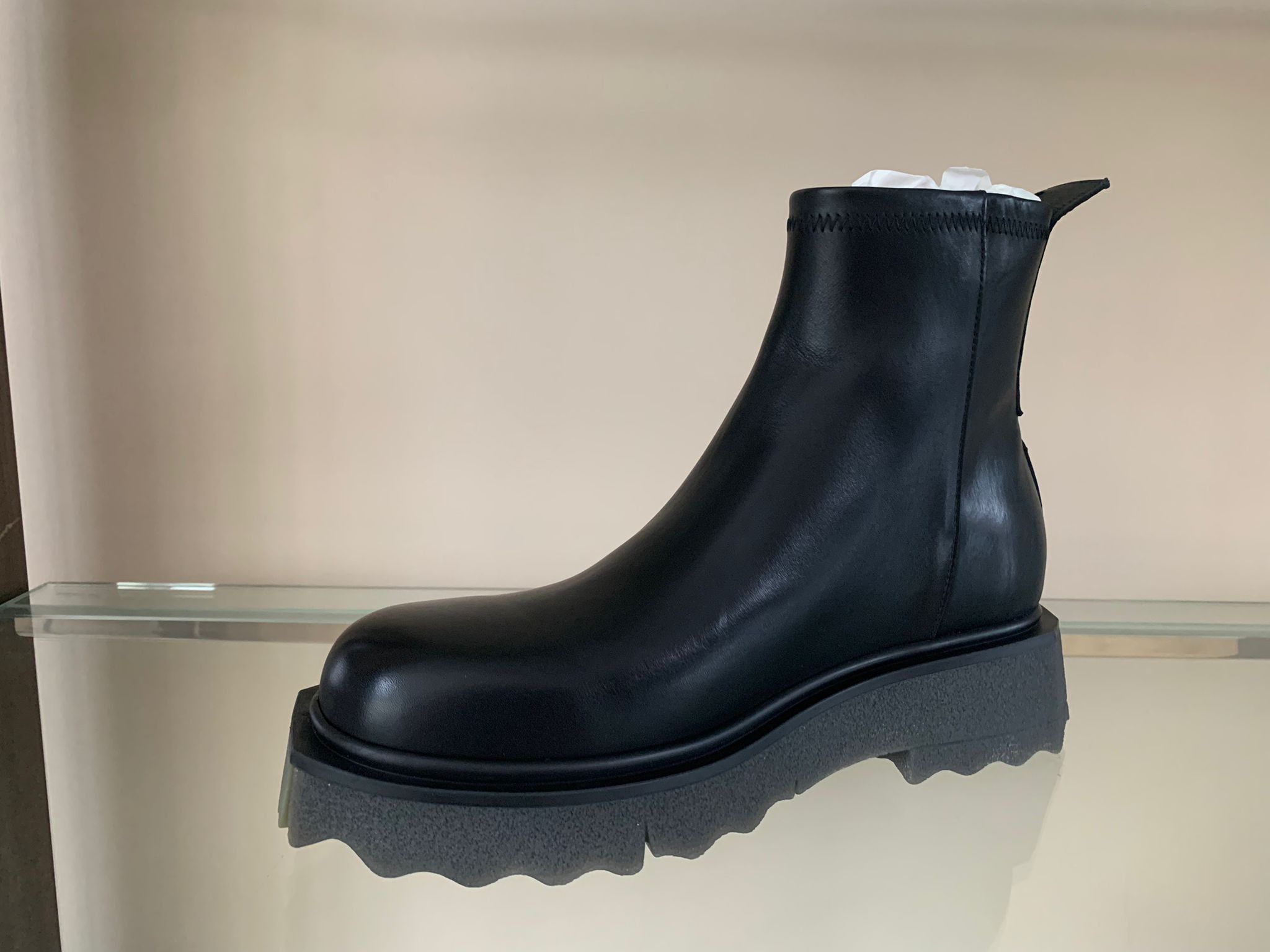 Off-White o1rshd1 Sponge Sole Zipper Boots in Black Size US 9 / EU 42 - 8 Thumbnail