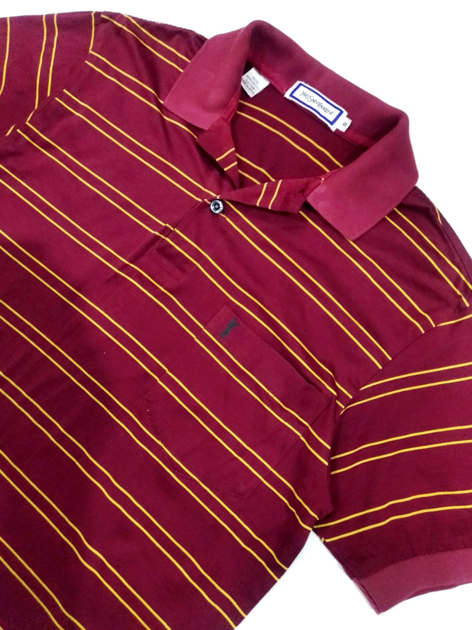 Yves Saint Laurent RARE! VTG YVES SAINT LAURENT STRIPES POLO SHIRT Size US S / EU 44-46 / 1 - 5 Thumbnail