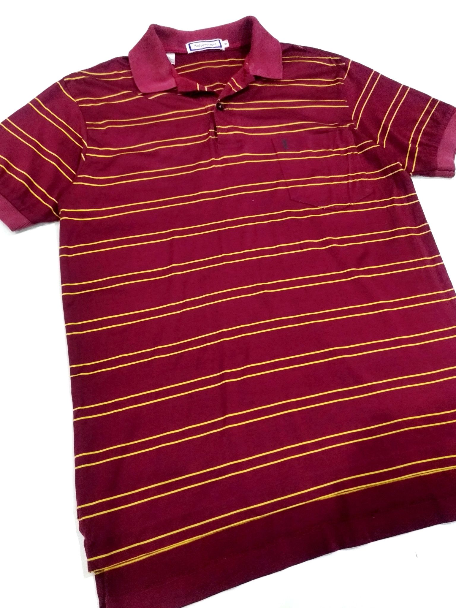 Yves Saint Laurent RARE! VTG YVES SAINT LAURENT STRIPES POLO SHIRT Size US S / EU 44-46 / 1 - 4 Thumbnail