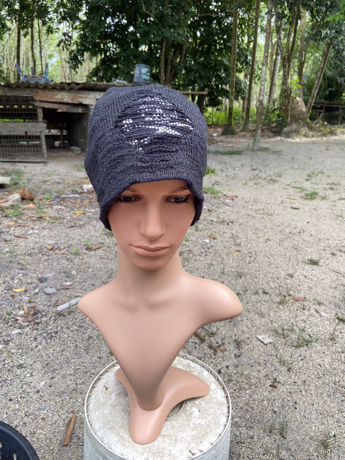 Japanese Brand Steal!! Skull Distressed Design Beanie Hat Size ONE SIZE - 1 Thumbnail