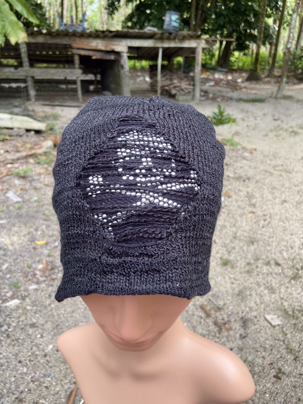 Japanese Brand Steal!! Skull Distressed Design Beanie Hat Size ONE SIZE - 2 Thumbnail