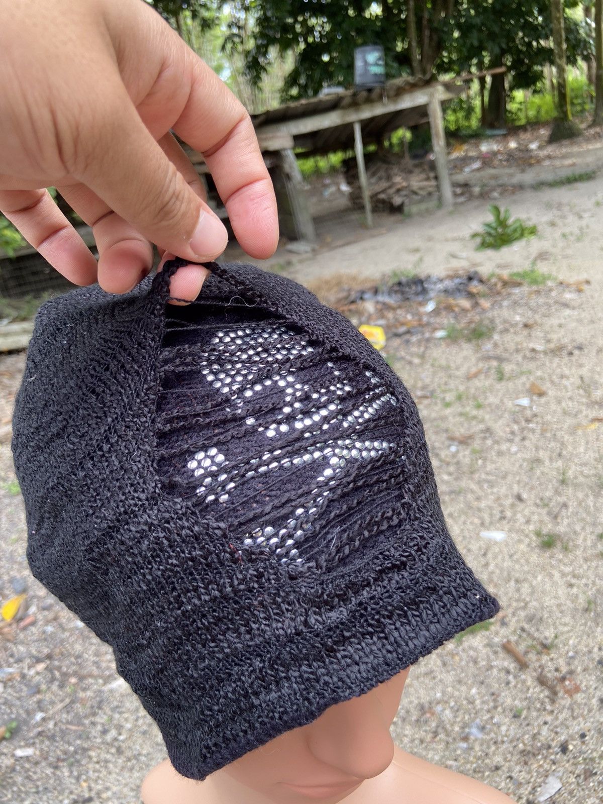Japanese Brand Steal!! Skull Distressed Design Beanie Hat Size ONE SIZE - 5 Thumbnail