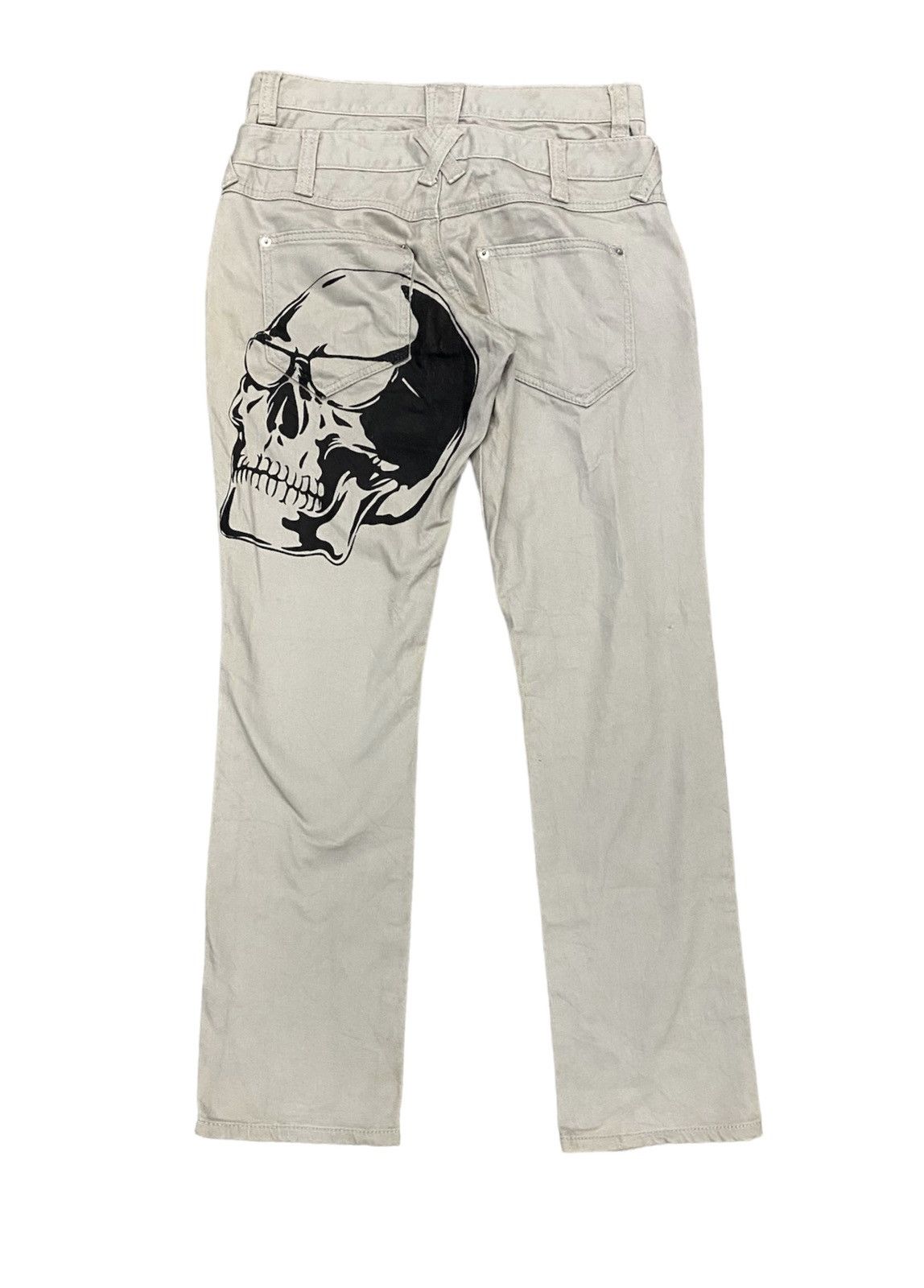 image of Beauty Beast x Ppfm Double Waist Skull Pants in Khaki, Men's (Size 30)