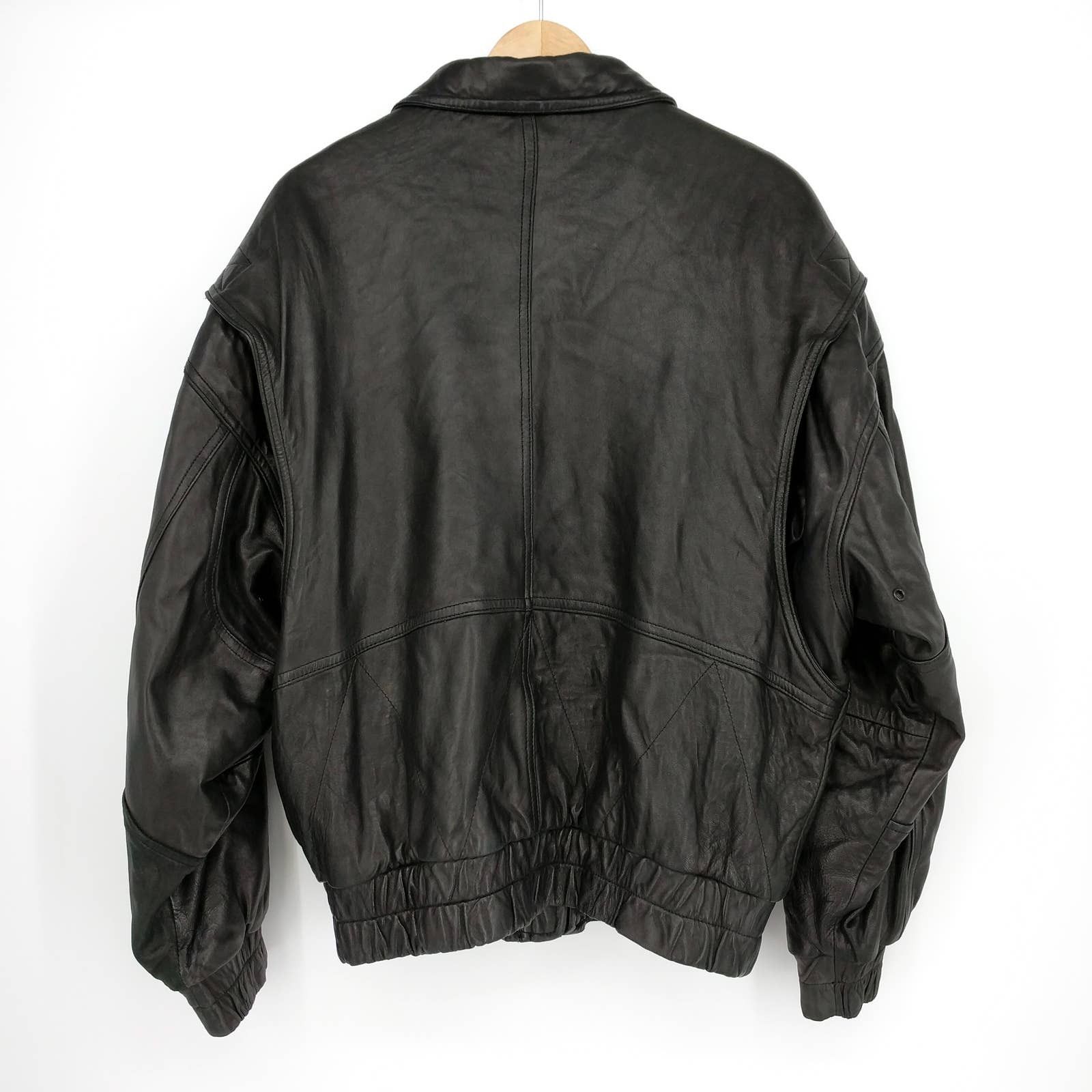 Andrew Marc × Vintage Vintage Marc New York Lamb Leather Moto Bomber Jacket M Size US M / EU 48-50 / 2 - 5 Thumbnail