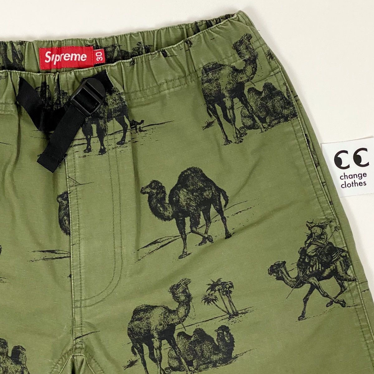 Supreme Supreme Camels Belted Shorts 2012 Ripstop 30 Olive Green Size US 30 / EU 46 - 3 Thumbnail