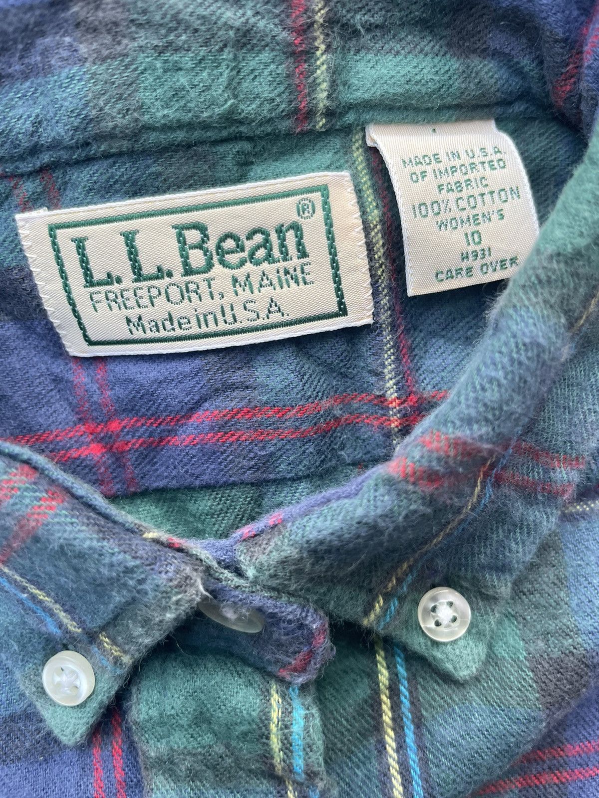 L.L. Bean Vintage L.L.Bean Women Checkered Shirt Size L / US 10 / IT 46 - 8 Thumbnail