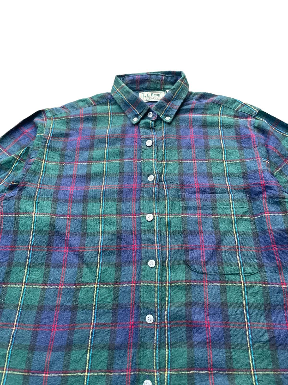 L.L. Bean Vintage L.L.Bean Women Checkered Shirt Size L / US 10 / IT 46 - 3 Thumbnail