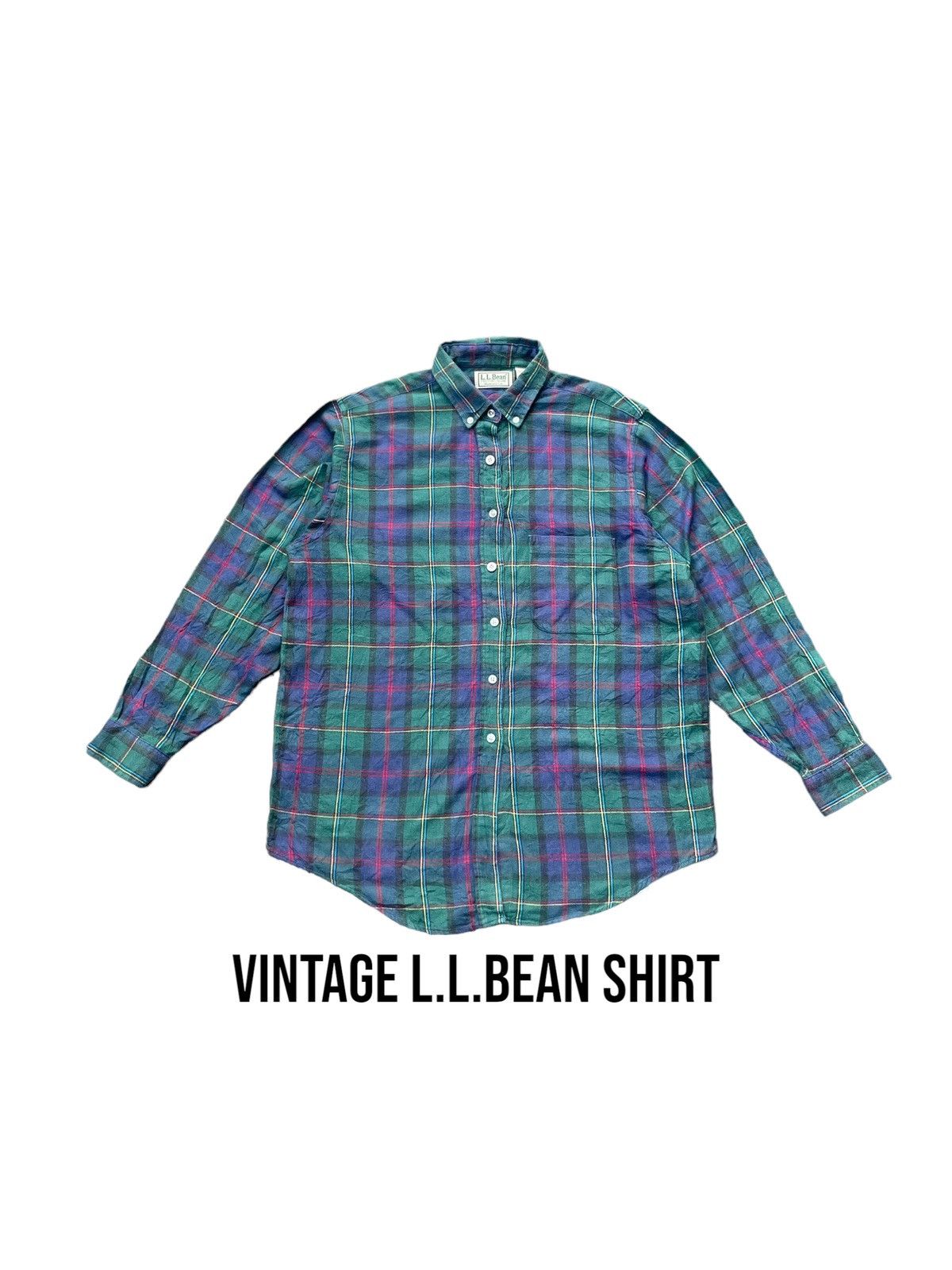 L.L. Bean Vintage L.L.Bean Women Checkered Shirt Size L / US 10 / IT 46 - 1 Thumbnail