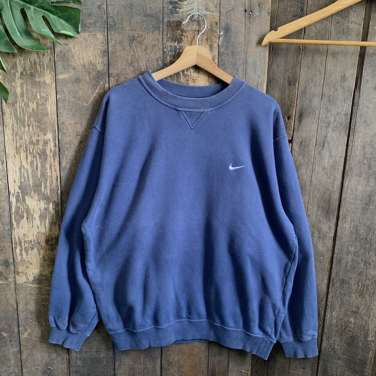 Nike Vintage Nike Small Swoosh Crewneck | Grailed