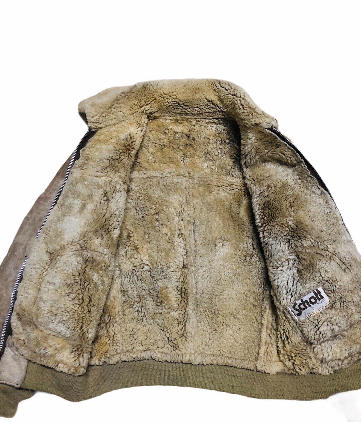 Schott 😱TRUE VINTAGE🚀 TALON Zip 1980s Schott NYC Shearling Jacket Size US M / EU 48-50 / 2 - 4 Thumbnail
