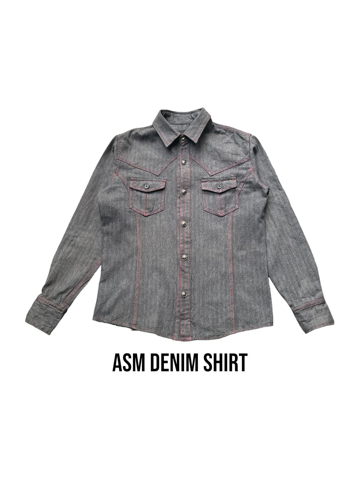Japanese Brand ASM Western Herringbone Twill Shirt Size US M / EU 48-50 / 2 - 1 Thumbnail