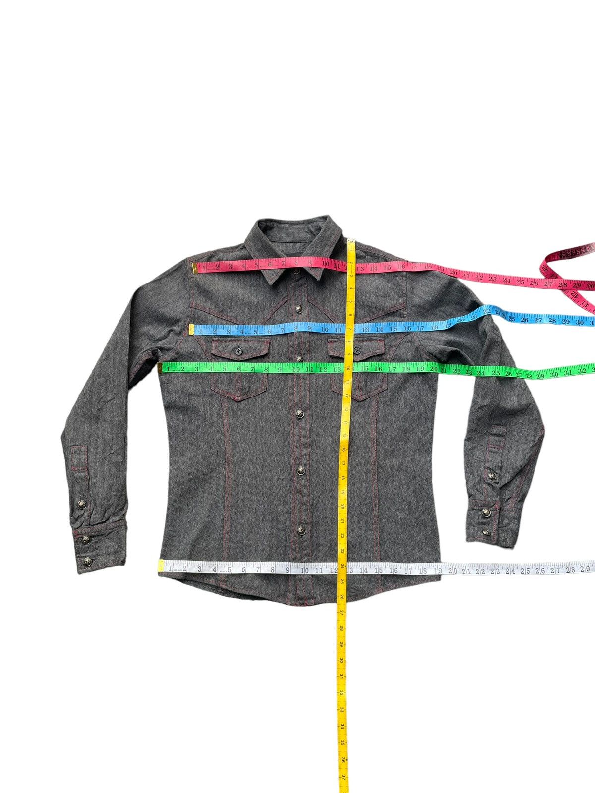 Japanese Brand ASM Western Herringbone Twill Shirt Size US M / EU 48-50 / 2 - 11 Thumbnail