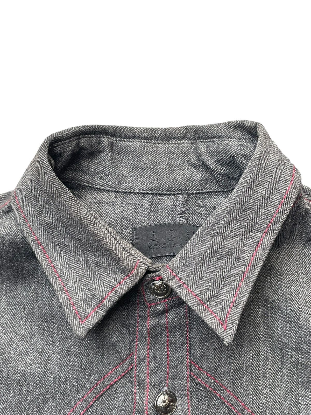 Japanese Brand ASM Western Herringbone Twill Shirt Size US M / EU 48-50 / 2 - 5 Thumbnail