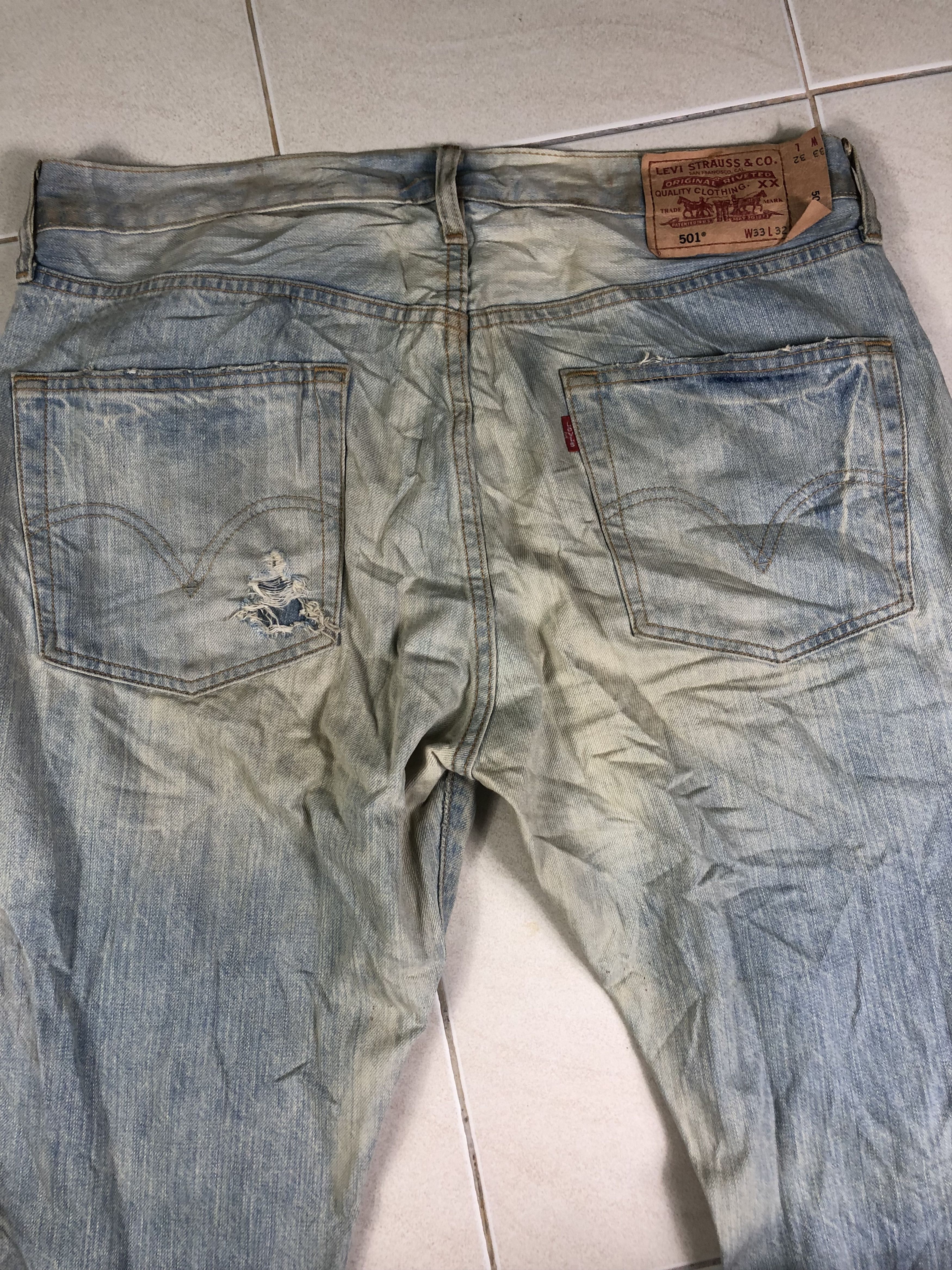 Levi's Wash Blue Levis 501 Denim Jeans 33X32 Size US 36 / EU 52 - 8 Thumbnail