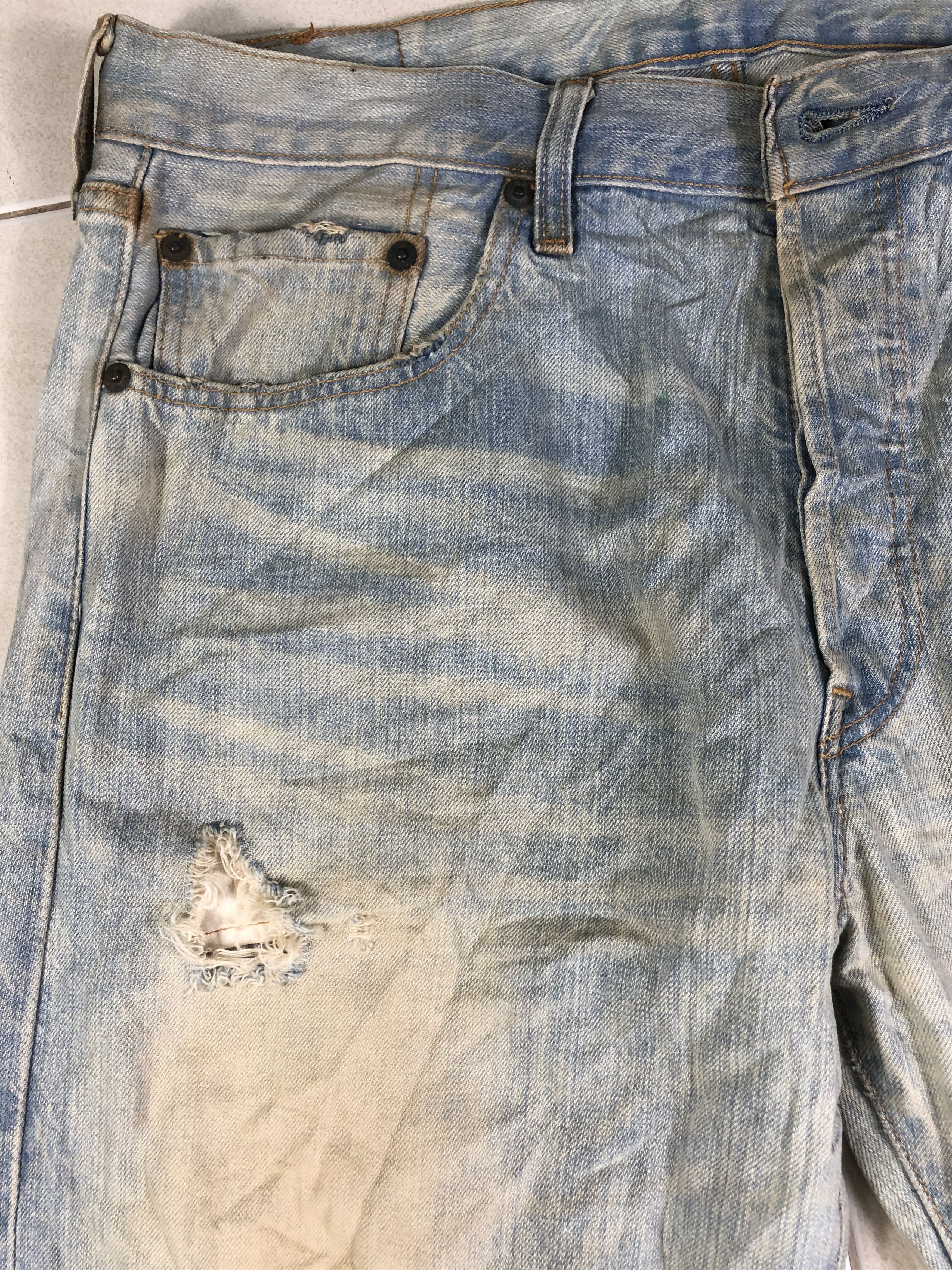 Levi's Wash Blue Levis 501 Denim Jeans 33X32 Size US 36 / EU 52 - 4 Thumbnail
