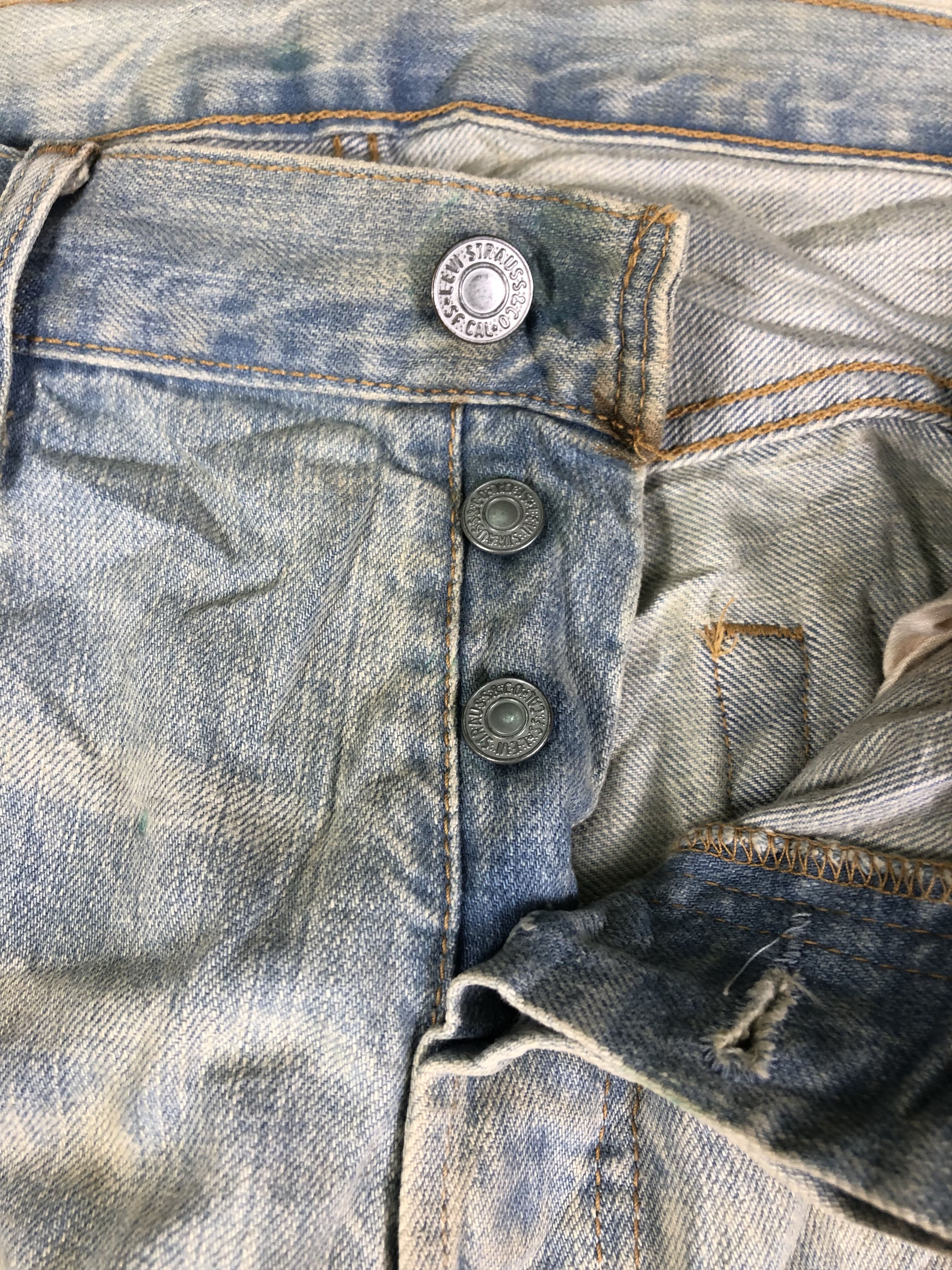 Levi's Wash Blue Levis 501 Denim Jeans 33X32 Size US 36 / EU 52 - 2 Thumbnail