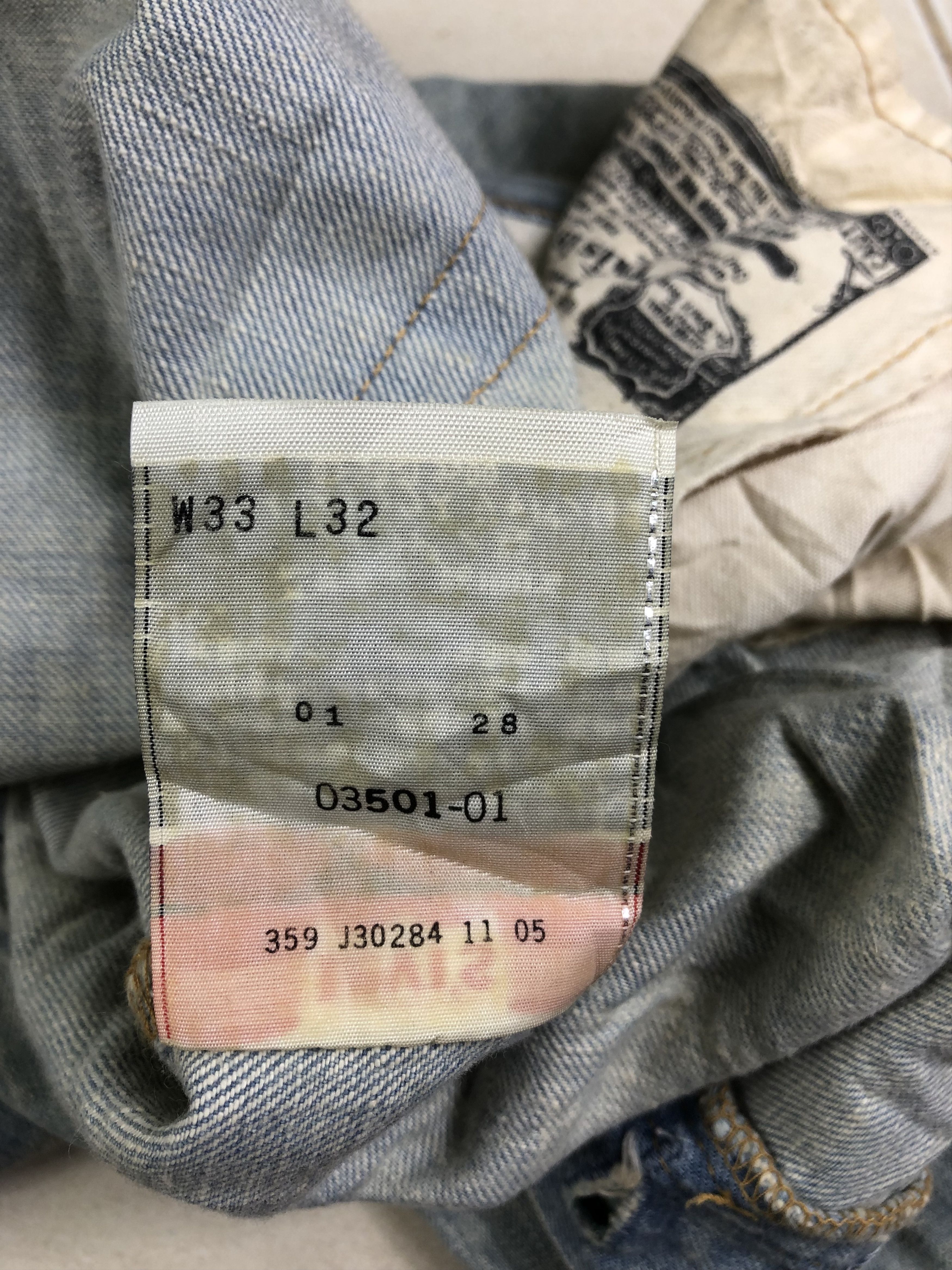 Levi's Wash Blue Levis 501 Denim Jeans 33X32 Size US 36 / EU 52 - 6 Thumbnail
