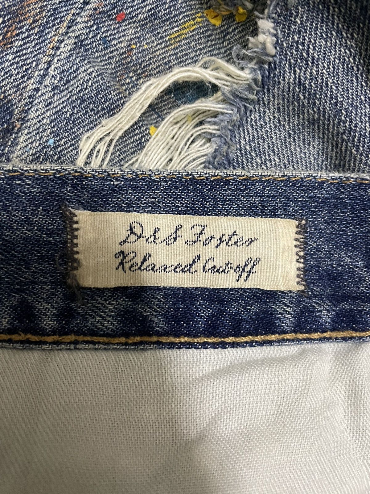 Denim & Supply Ralph Lauren Ralph Lauren Distressed Paint-Splattered Cut-Off Jeans Size 26" / US 2 / IT 38 - 14 Thumbnail