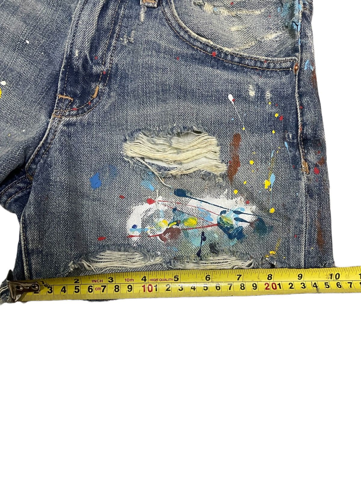 Denim & Supply Ralph Lauren Ralph Lauren Distressed Paint-Splattered Cut-Off Jeans Size 26" / US 2 / IT 38 - 11 Thumbnail