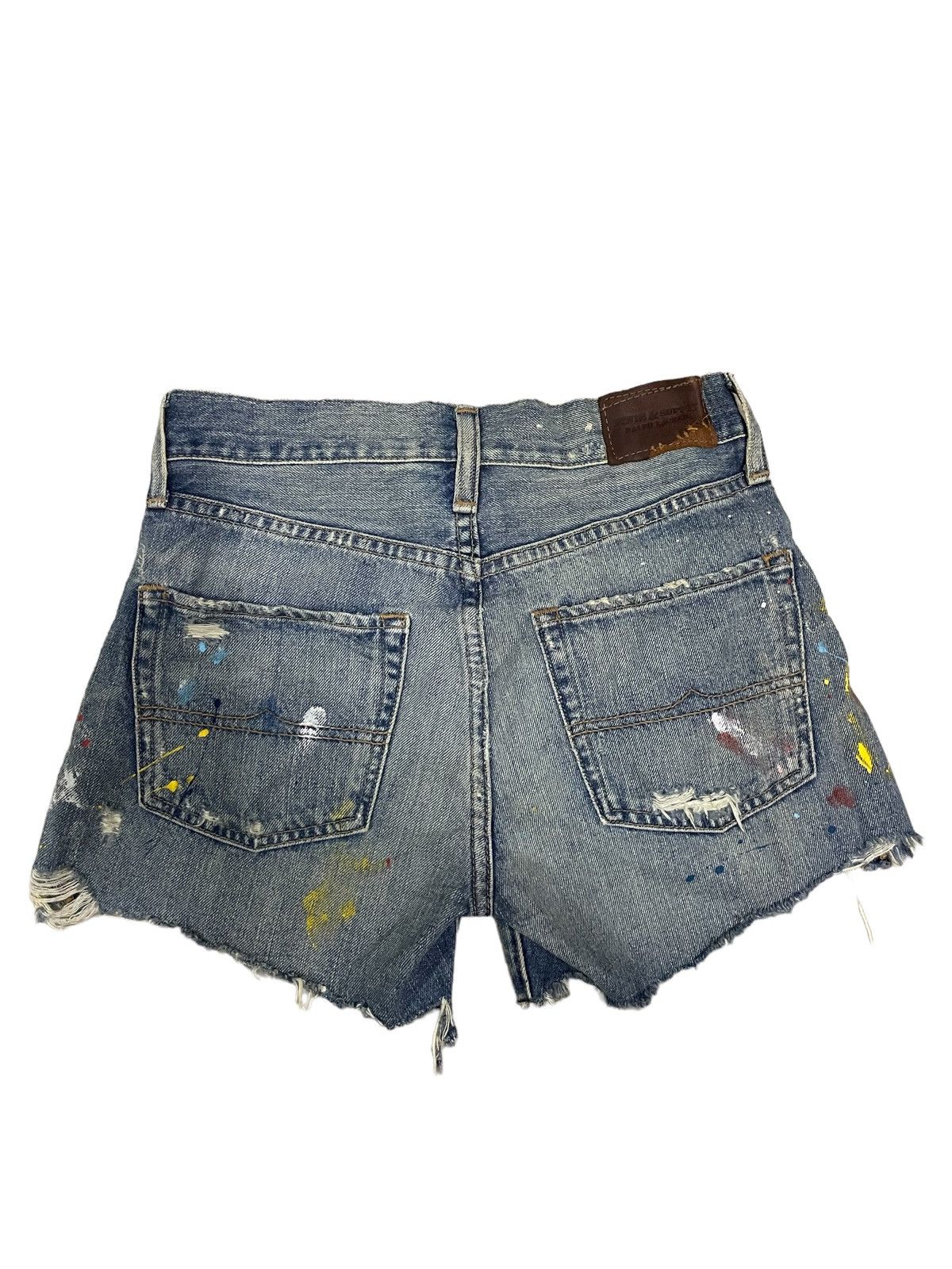 Denim & Supply Ralph Lauren Ralph Lauren Distressed Paint-Splattered Cut-Off Jeans Size 26" / US 2 / IT 38 - 6 Thumbnail
