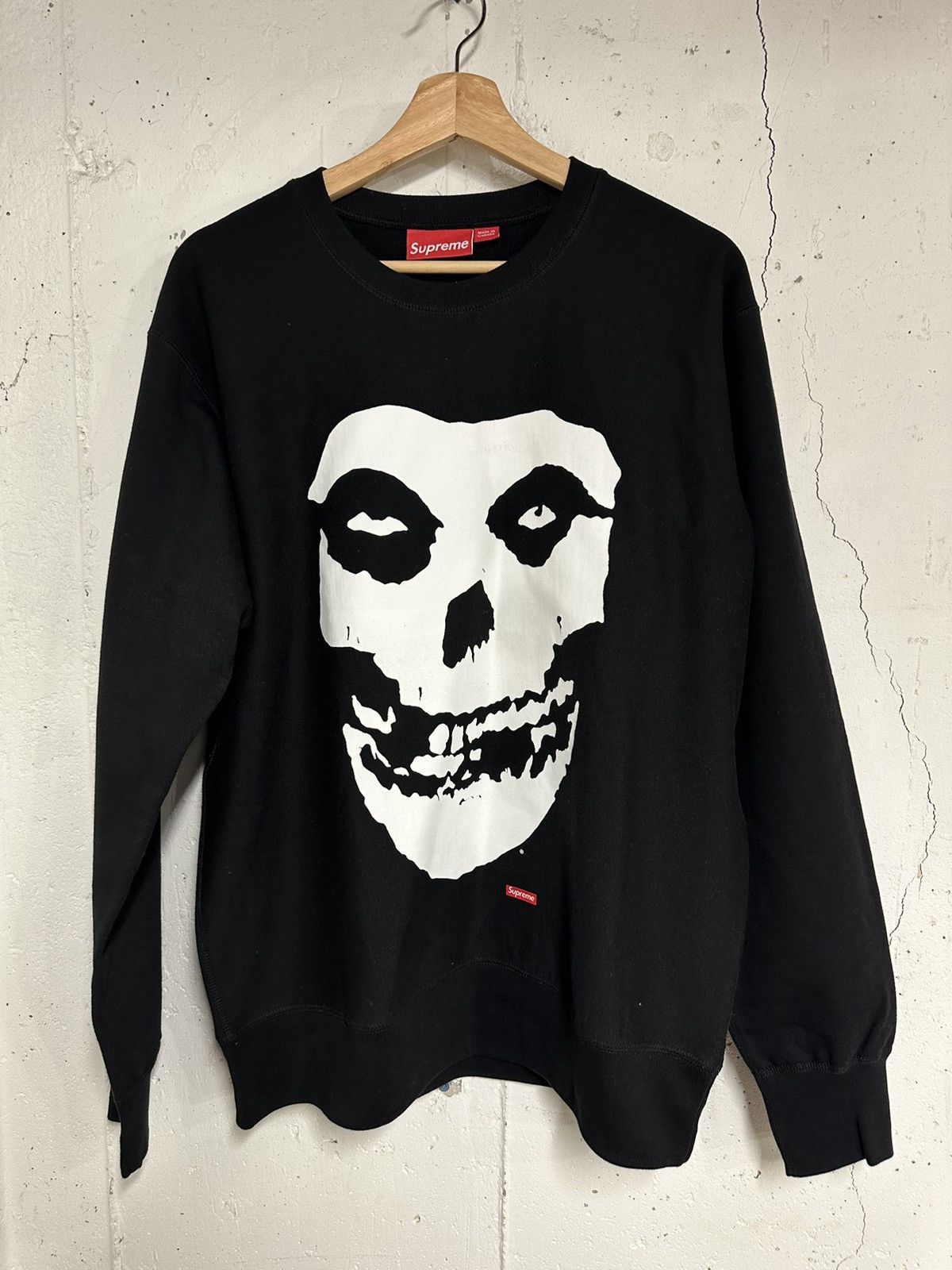 Pre-owned Black Supreme Misfits Crewneck In