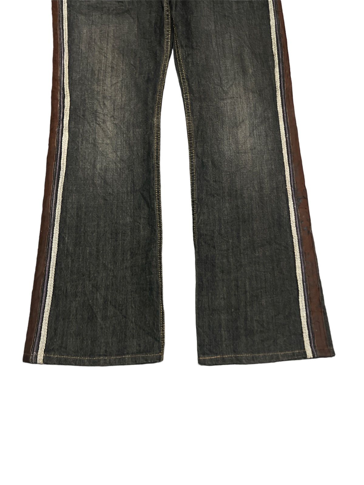 Japanese Brand × Vintage FLARED💥KATHARINE HAMNETT LONDON DISTRESSED DENIM PANTS Size US 31 - 3 Thumbnail
