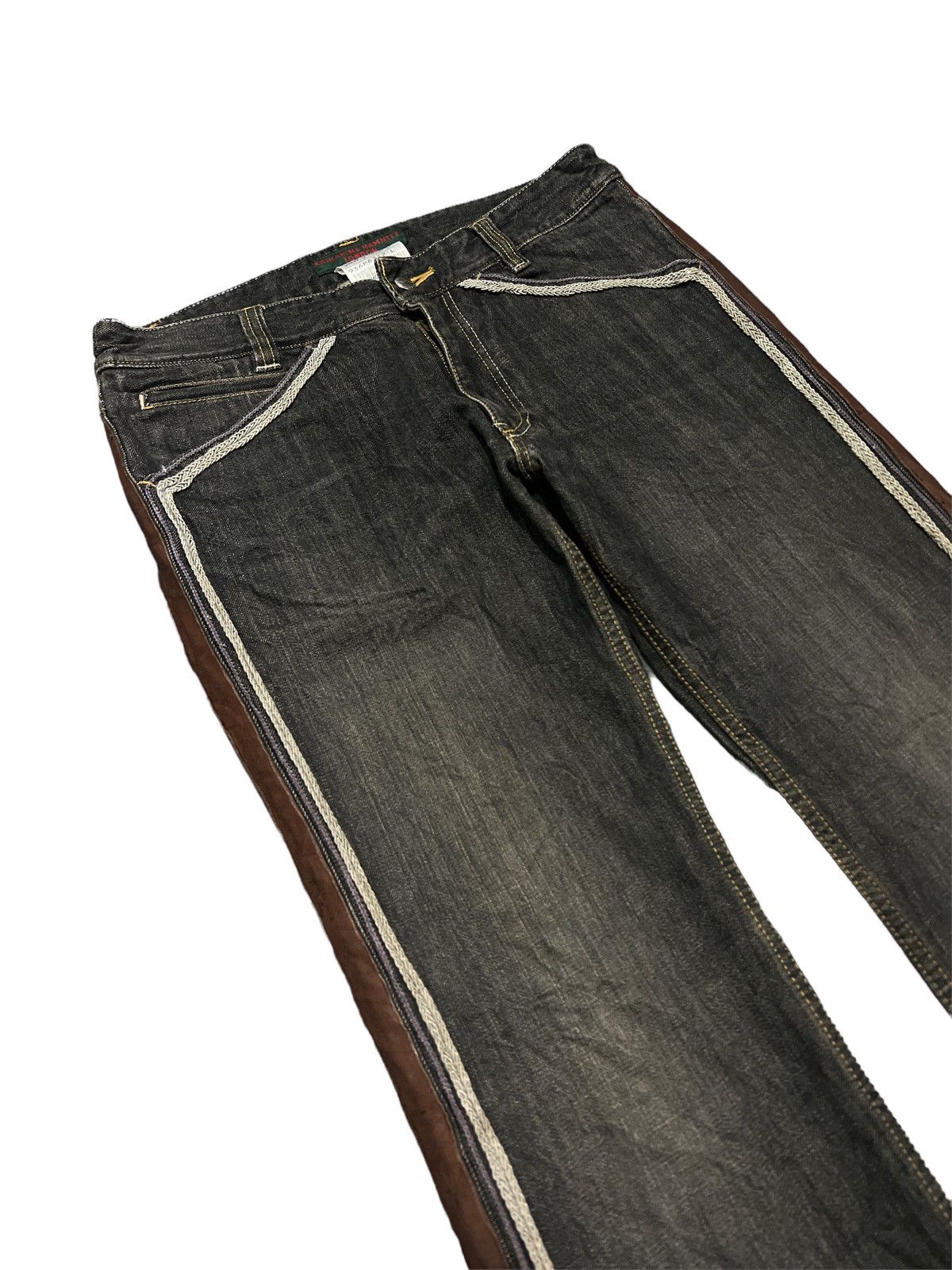 Japanese Brand × Vintage FLARED💥KATHARINE HAMNETT LONDON DISTRESSED DENIM PANTS Size US 31 - 5 Thumbnail