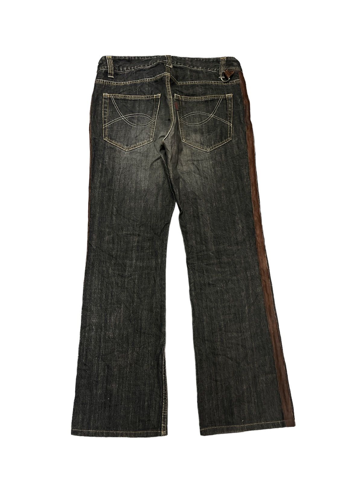 Japanese Brand × Vintage FLARED💥KATHARINE HAMNETT LONDON DISTRESSED DENIM PANTS Size US 31 - 6 Thumbnail