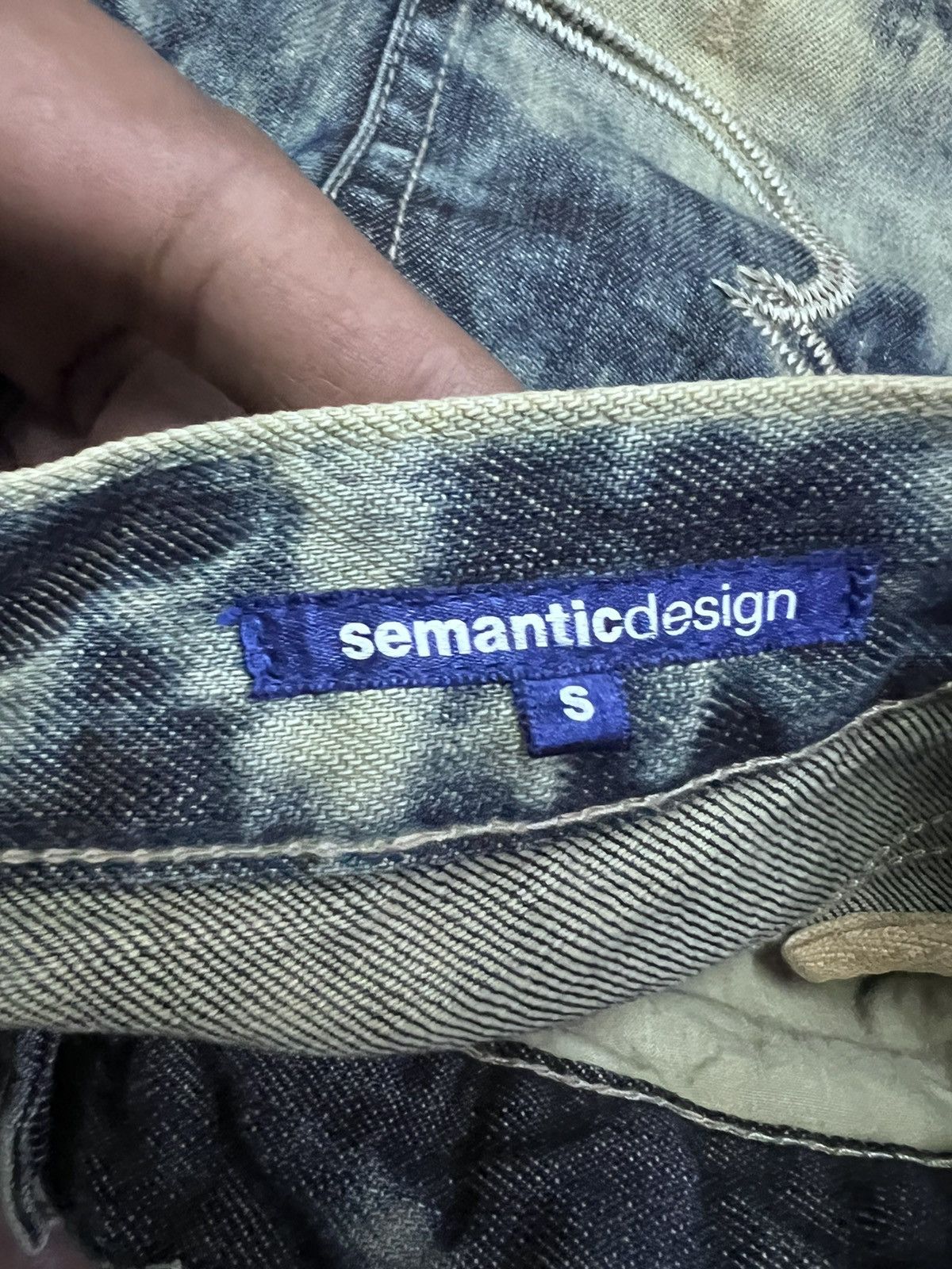 Japanese Brand GRAIL🔥SEMANTIC DESING BLEACH DENIM PANT Size US 29 - 7 Thumbnail