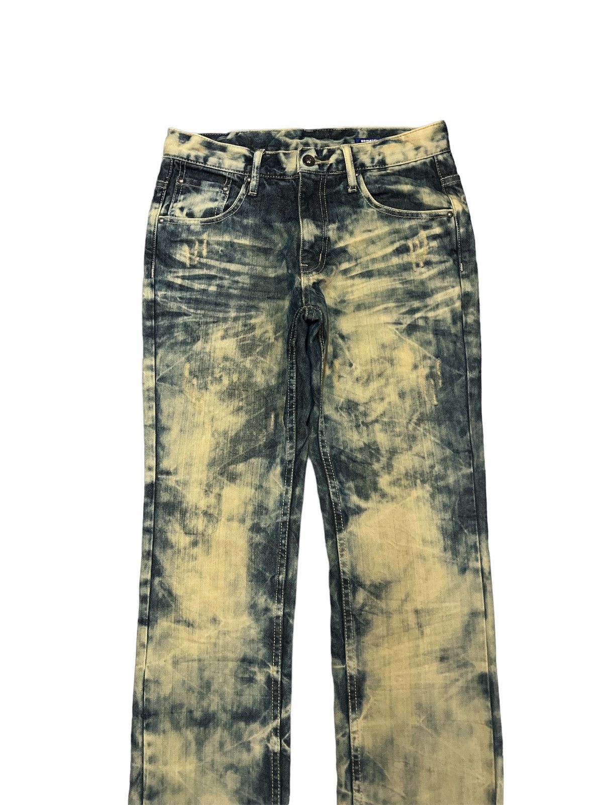 Japanese Brand GRAIL🔥SEMANTIC DESING BLEACH DENIM PANT Size US 29 - 2 Thumbnail