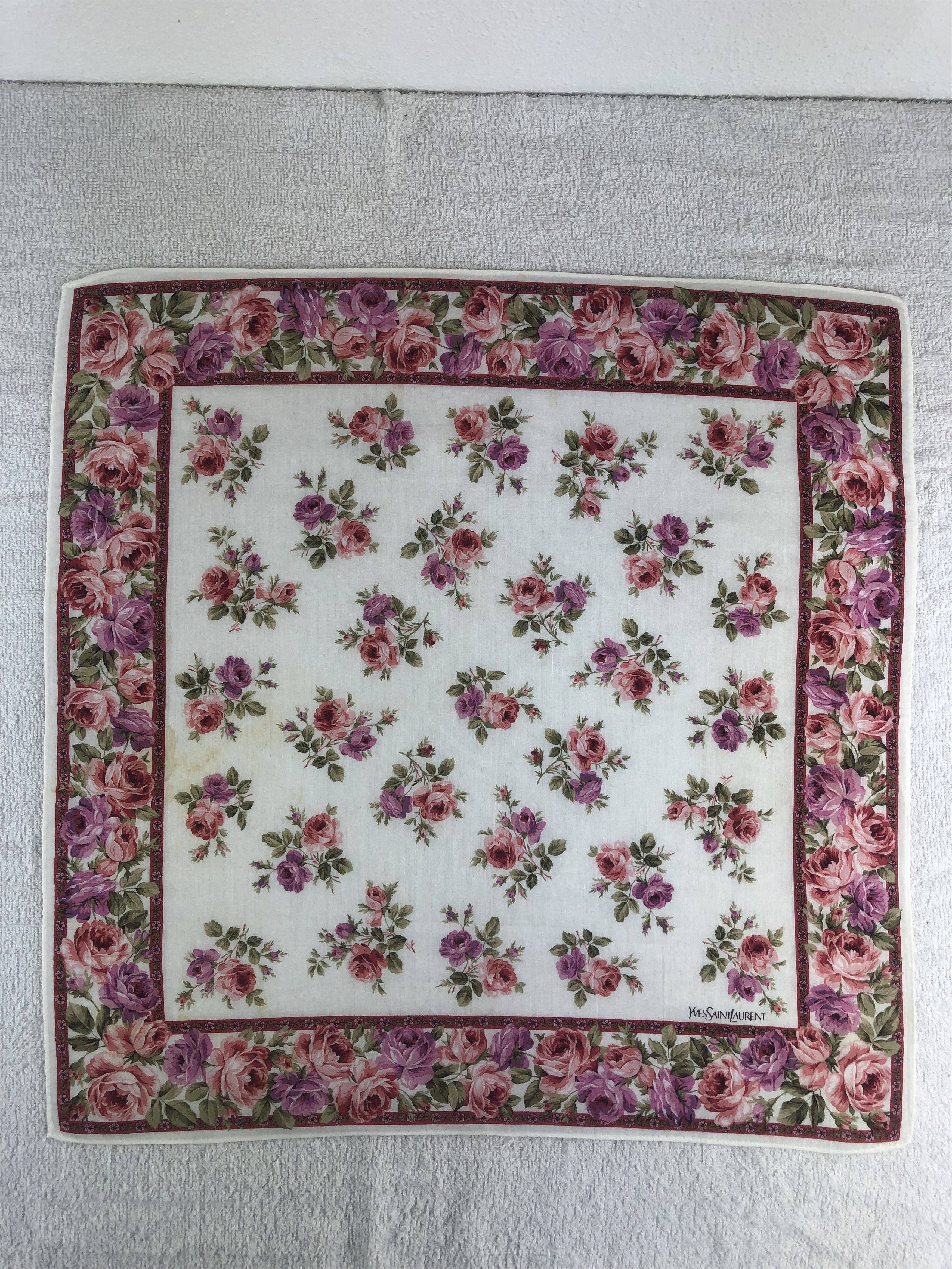 Yves Saint Laurent Yves Saint Laurent Handkerchief / Bandana / Neckerchief C079 Size ONE SIZE - 3 Thumbnail