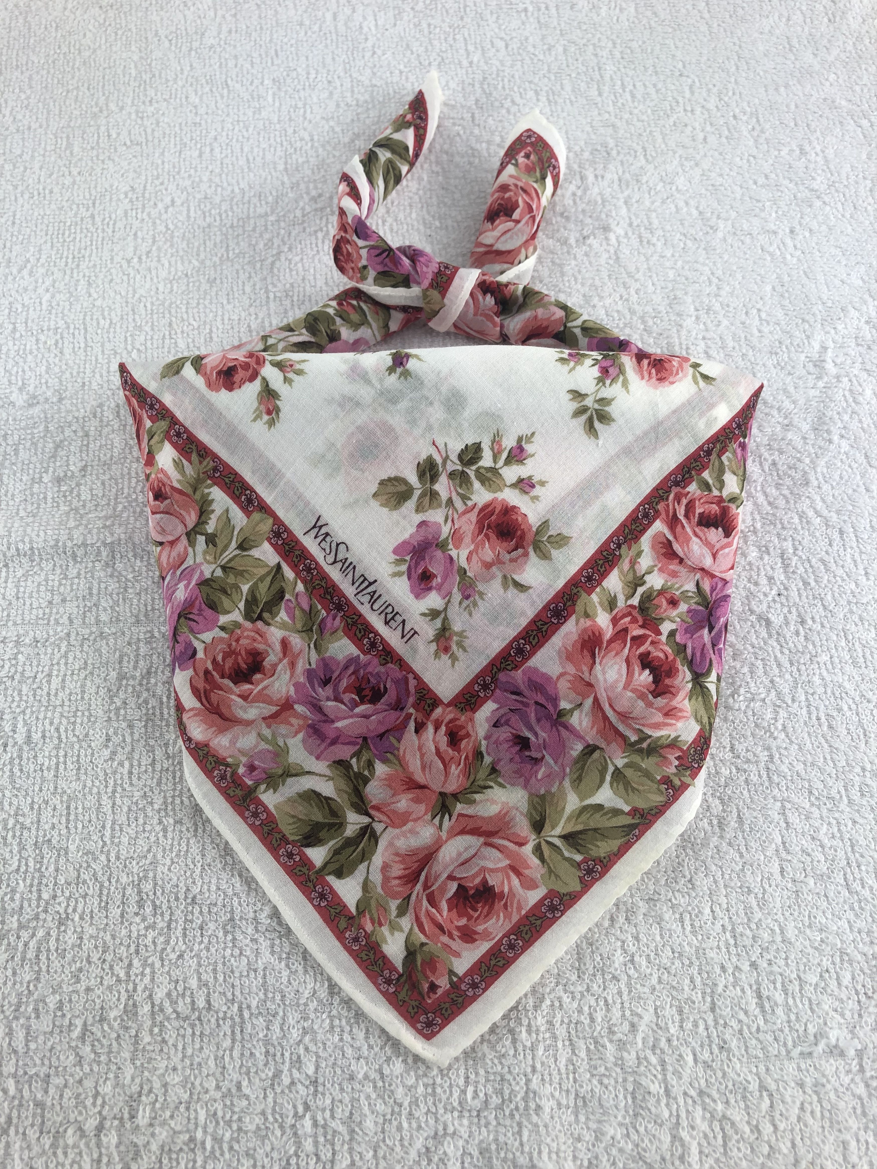 Yves Saint Laurent Yves Saint Laurent Handkerchief / Bandana / Neckerchief C079 Size ONE SIZE - 1 Thumbnail