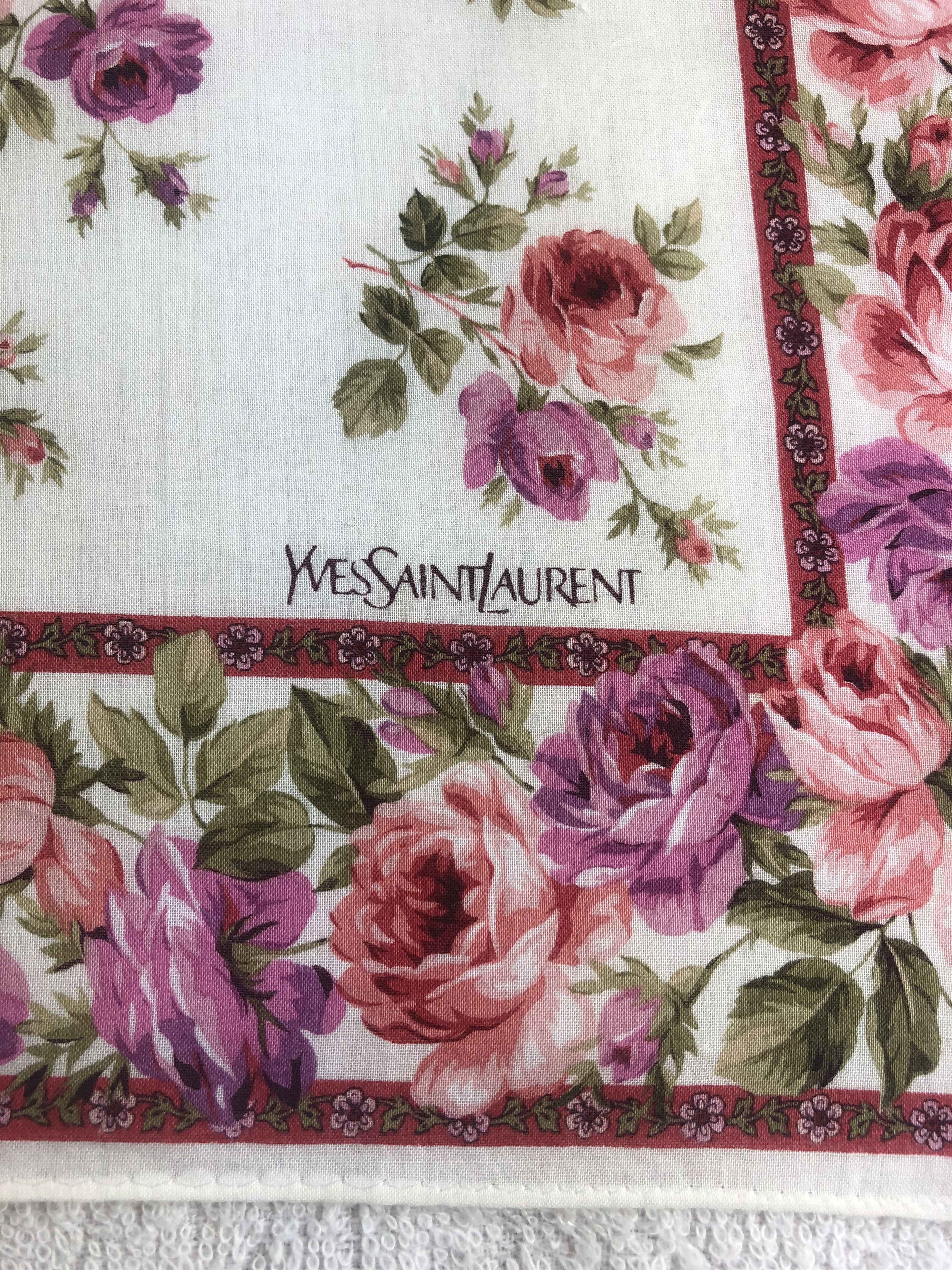 Yves Saint Laurent Yves Saint Laurent Handkerchief / Bandana / Neckerchief C079 Size ONE SIZE - 5 Thumbnail
