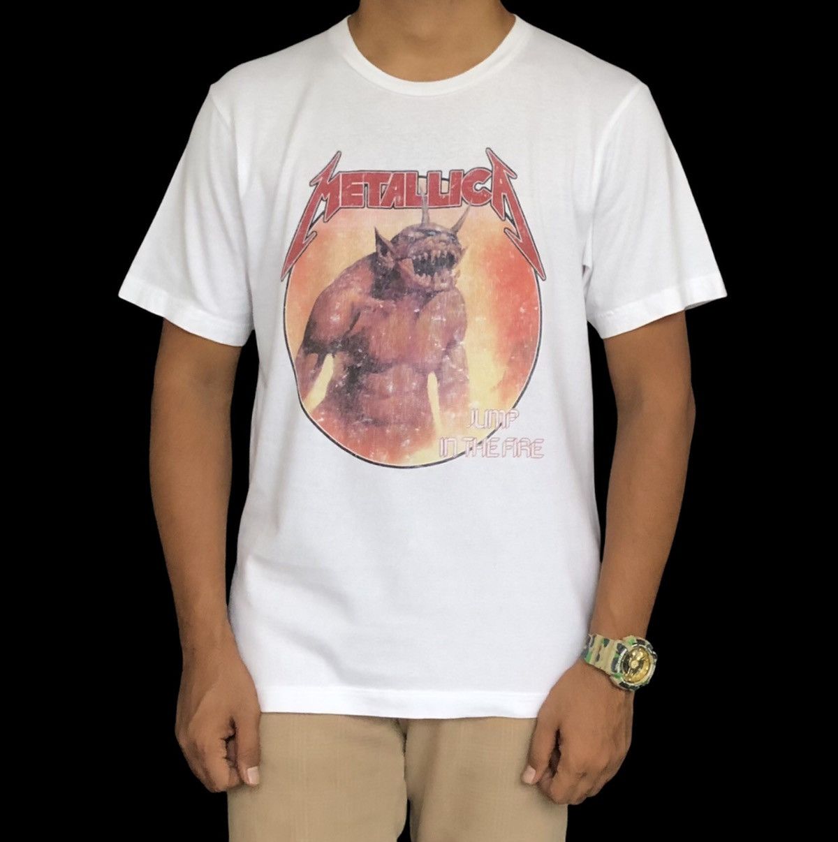 Metallica Metallica Jump In the Fire by Uniqlo Band Shirt Size US L / EU 52-54 / 3 - 3 Thumbnail