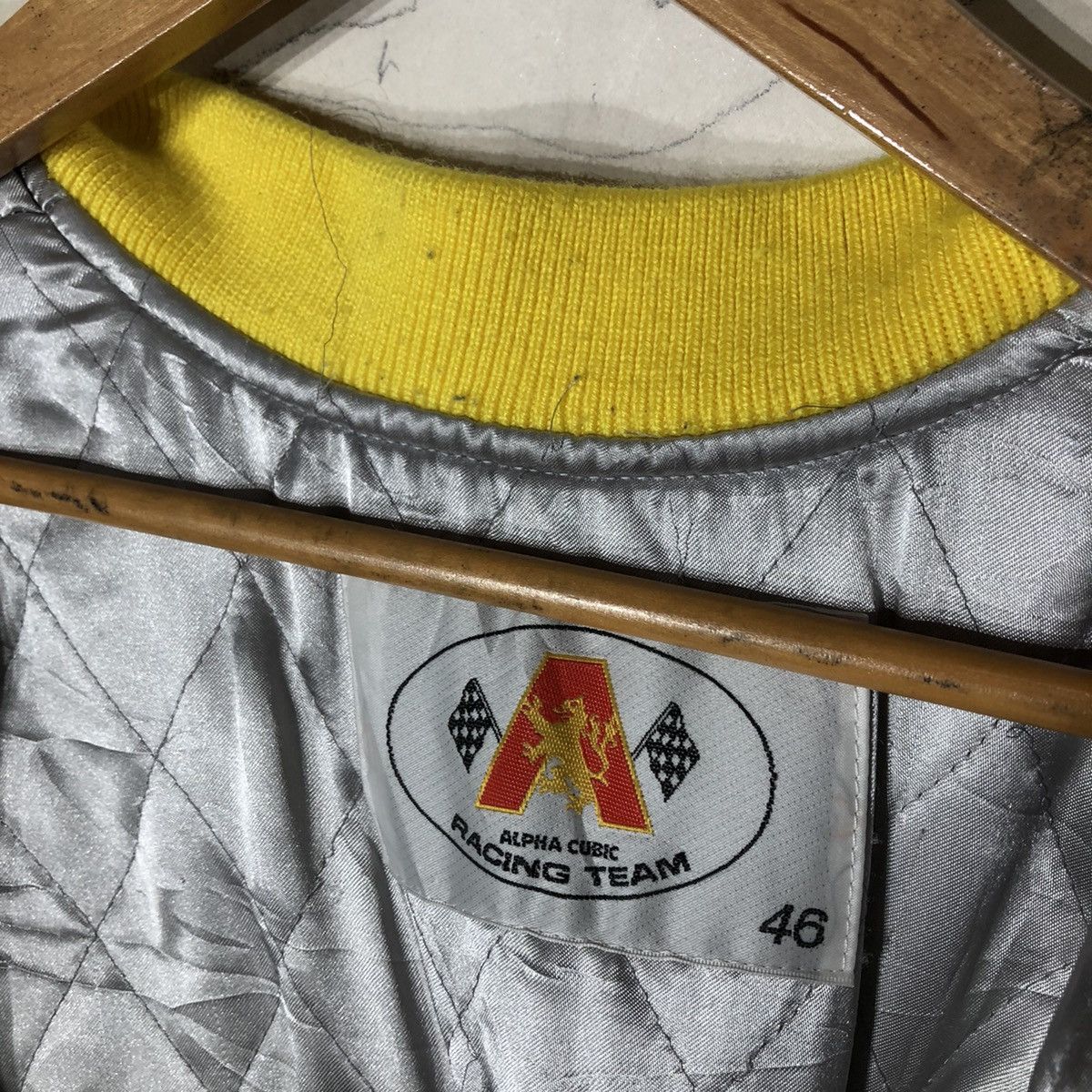 Japanese Brand ALPHA CUBIC RACING TEAM BOMBER JACKET Size US M / EU 48-50 / 2 - 10 Thumbnail