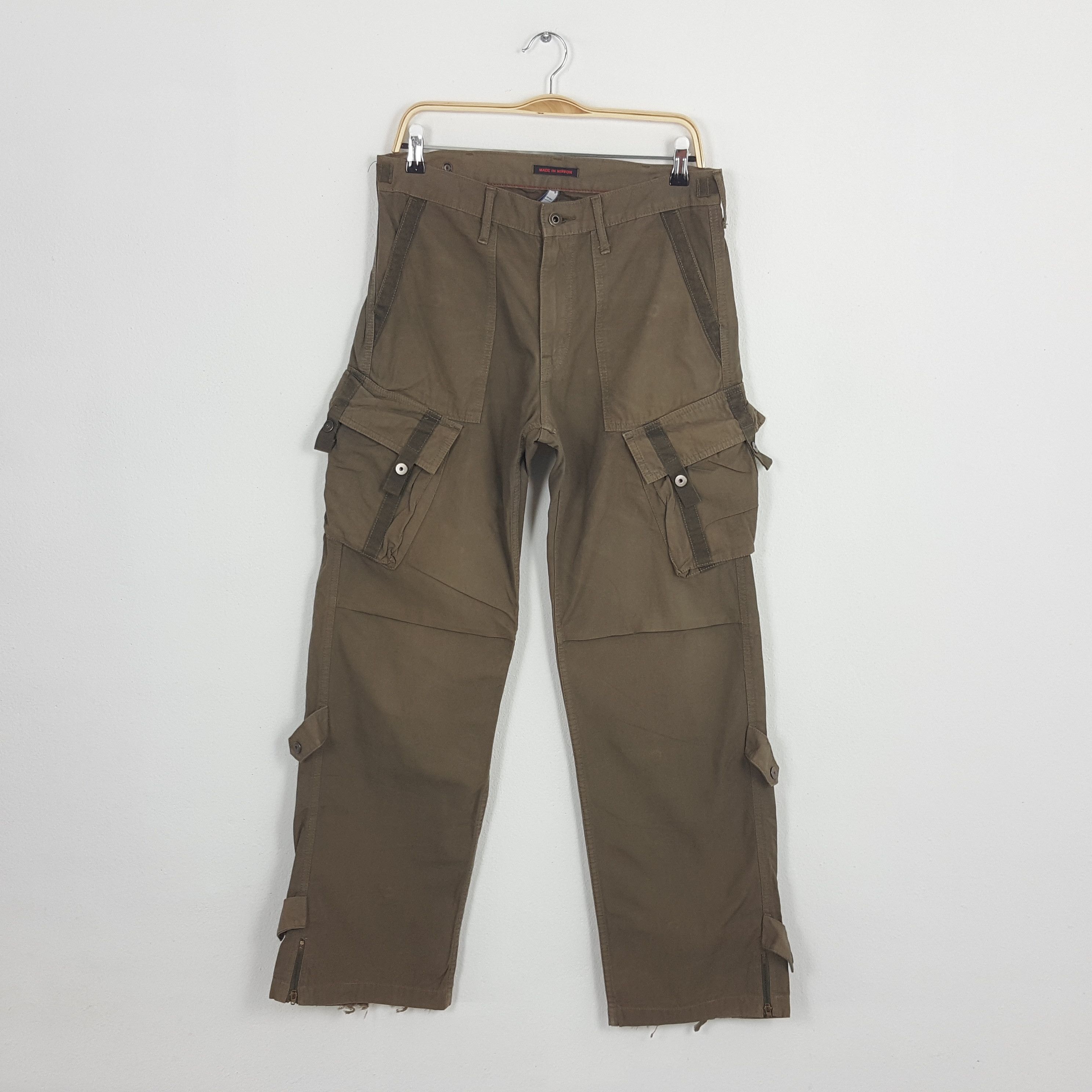 Japanese Brand × Vintage Vintage BLUE WAY Japanese Brand Cargo Parachute Pants Size US 32 / EU 48 - 1 Thumbnail