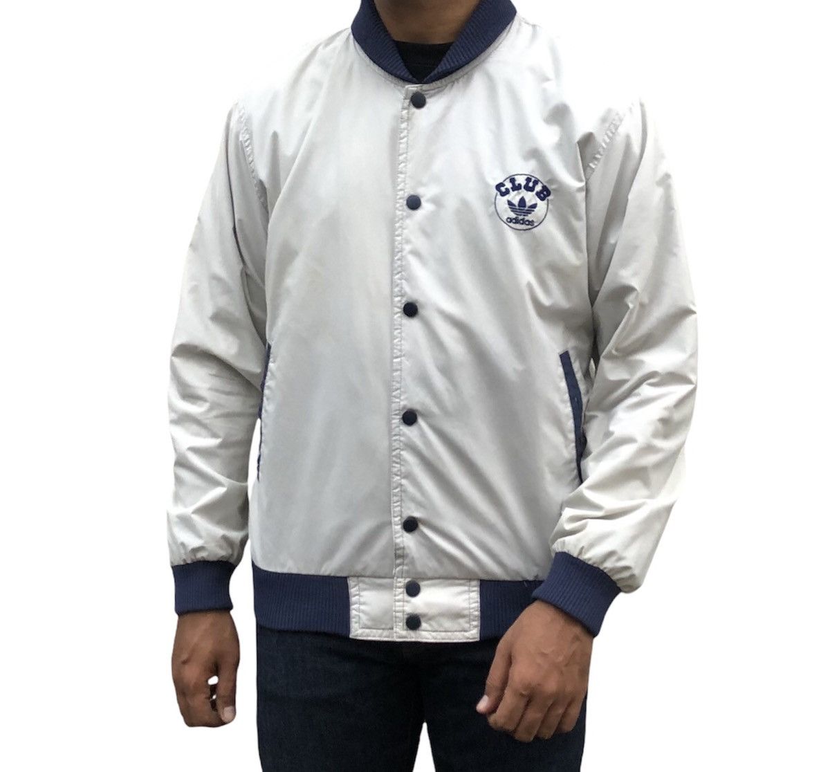 Adidas Vintage 80s 90s Adidas Club Descante Nylon Varsity Jacket Size US M / EU 48-50 / 2 - 1 Thumbnail