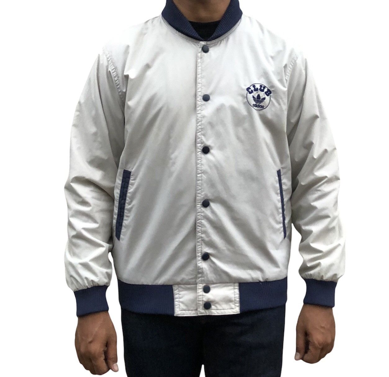 Adidas Vintage 80s 90s Adidas Club Descante Nylon Varsity Jacket Size US M / EU 48-50 / 2 - 3 Thumbnail