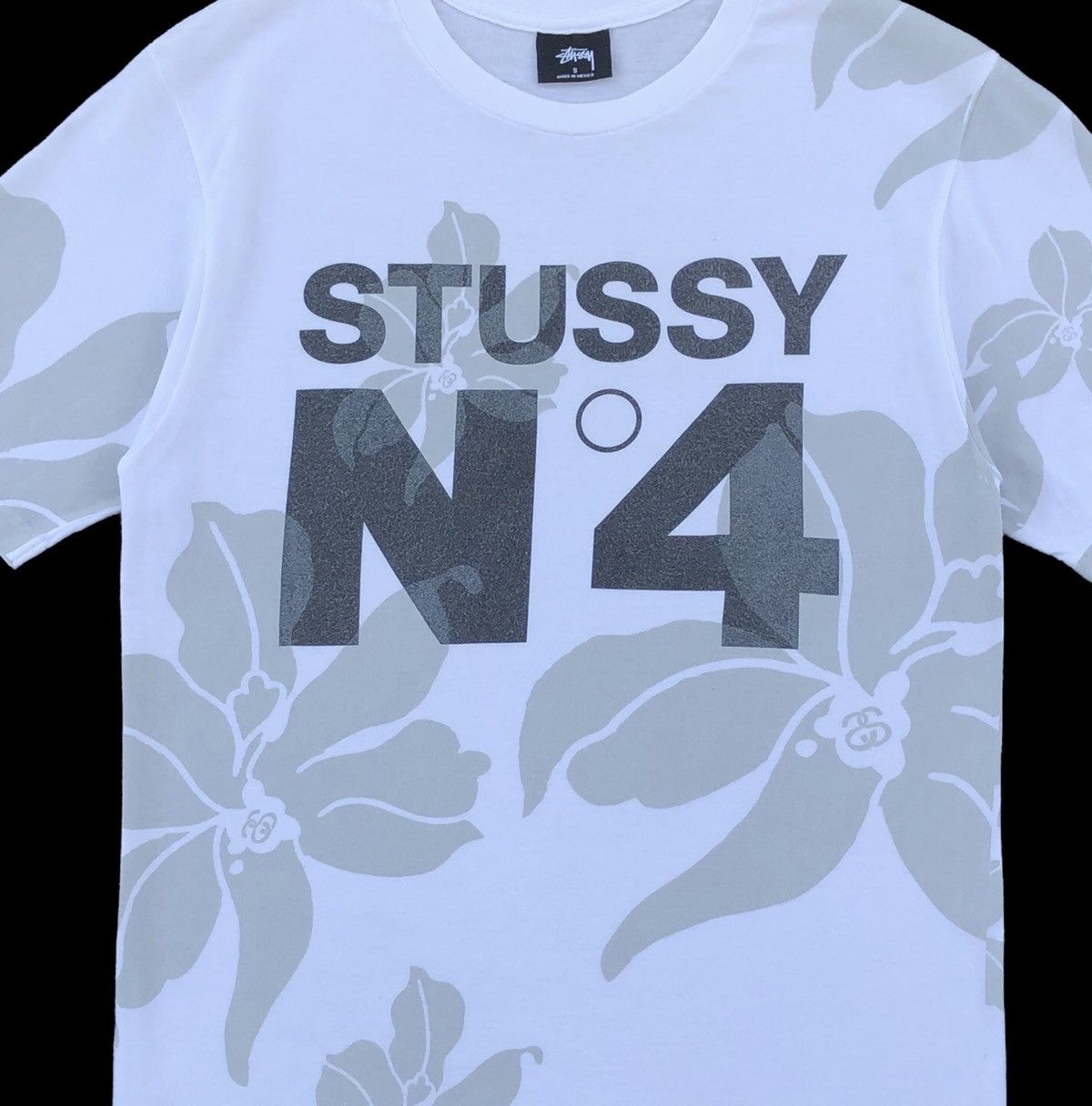 Stussy OG Stussy No.4 Overprint Floral Flower Tee Size US S / EU 44-46 / 1 - 8 Thumbnail