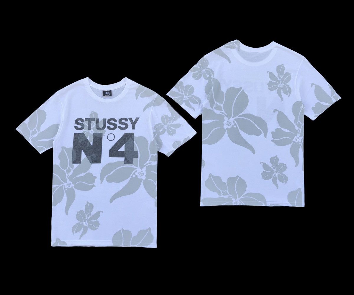 Stussy OG Stussy No.4 Overprint Floral Flower Tee Size US S / EU 44-46 / 1 - 9 Thumbnail