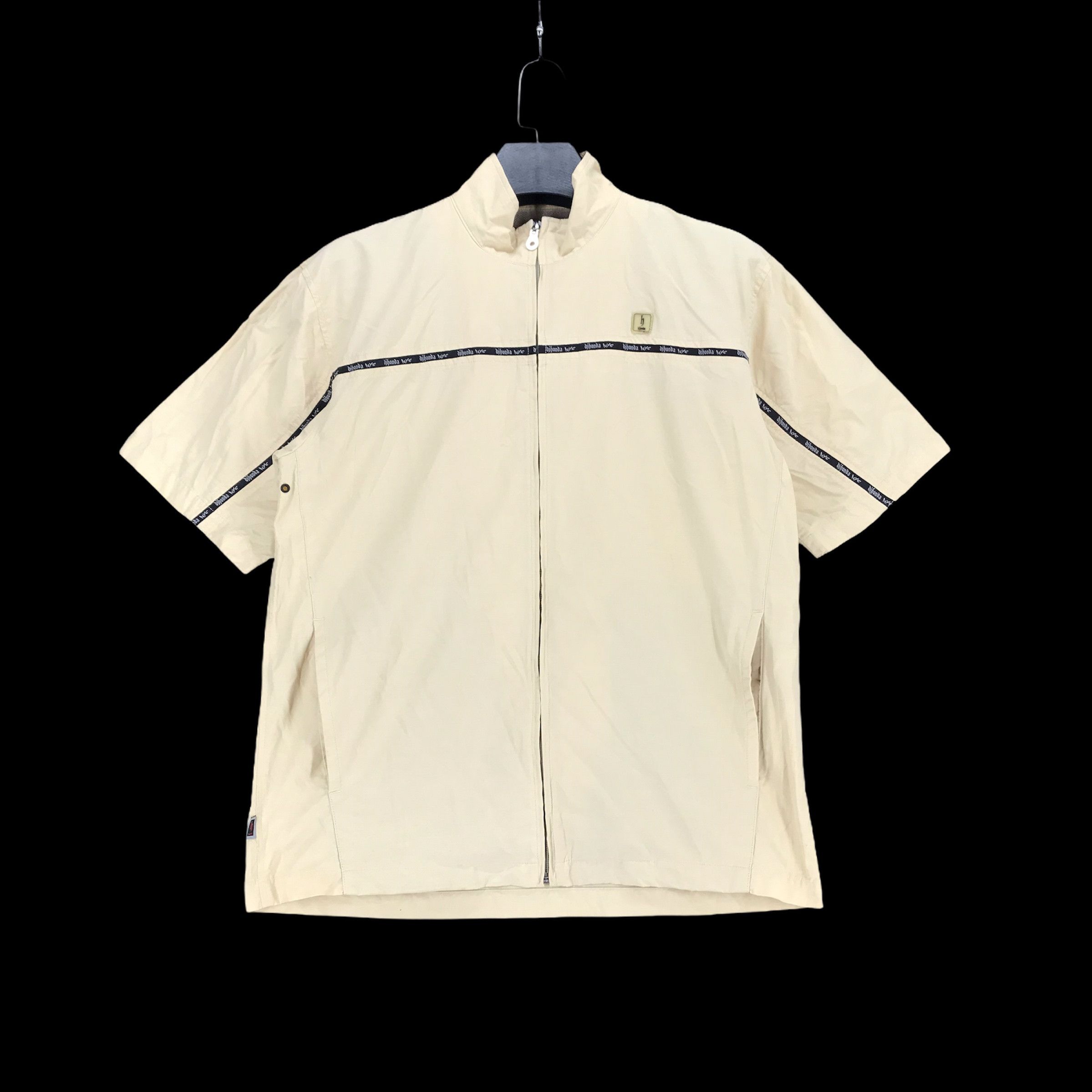 image of Designer Dj Honda Nyc Short Sleeve Light Jacket 2593-102 in Light Brown, Men's (Size Medium)