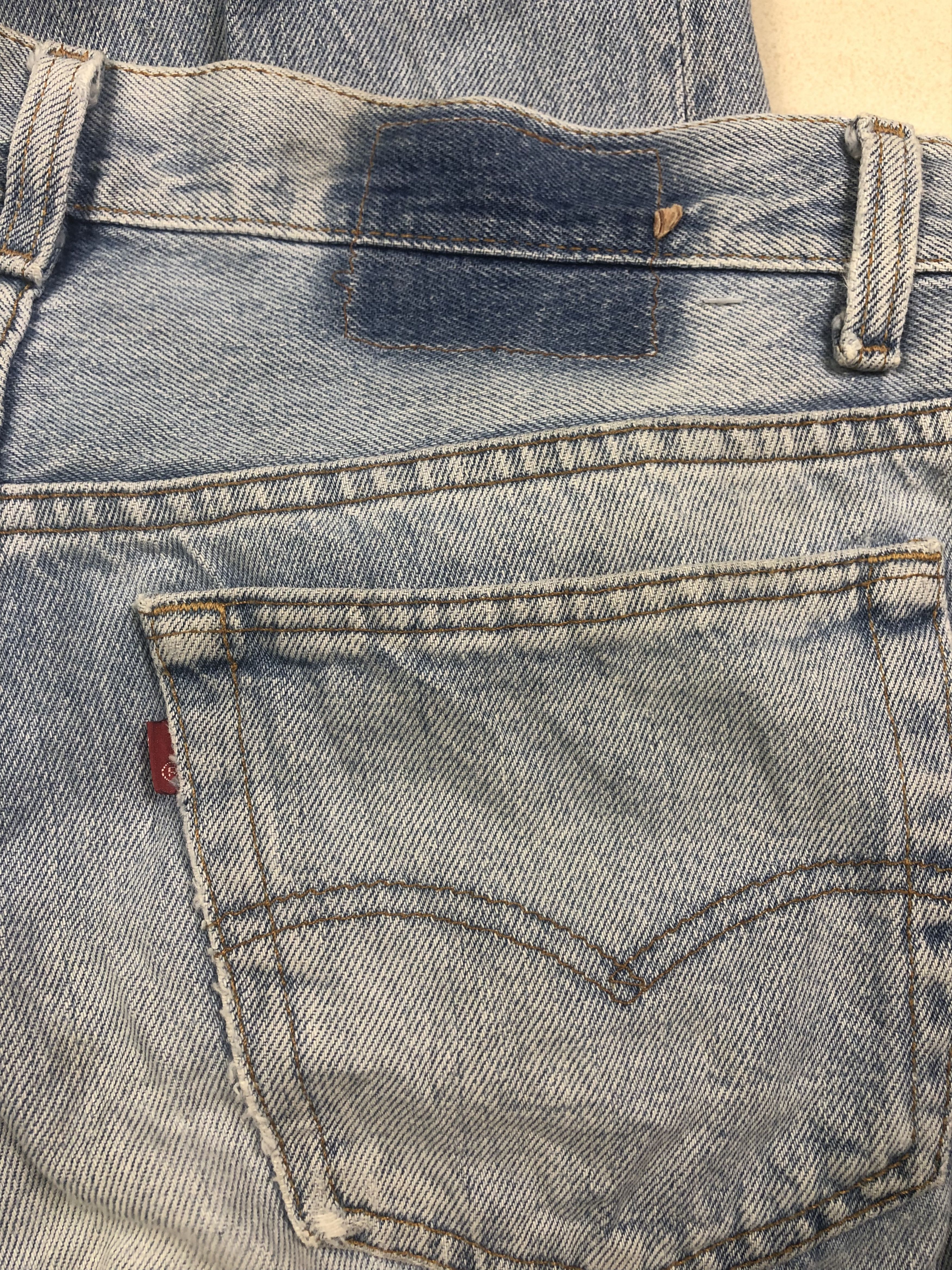 Levi's Wash Blue Levis 501 Single R Denim 33x30.5 Size US 33 - 7 Thumbnail