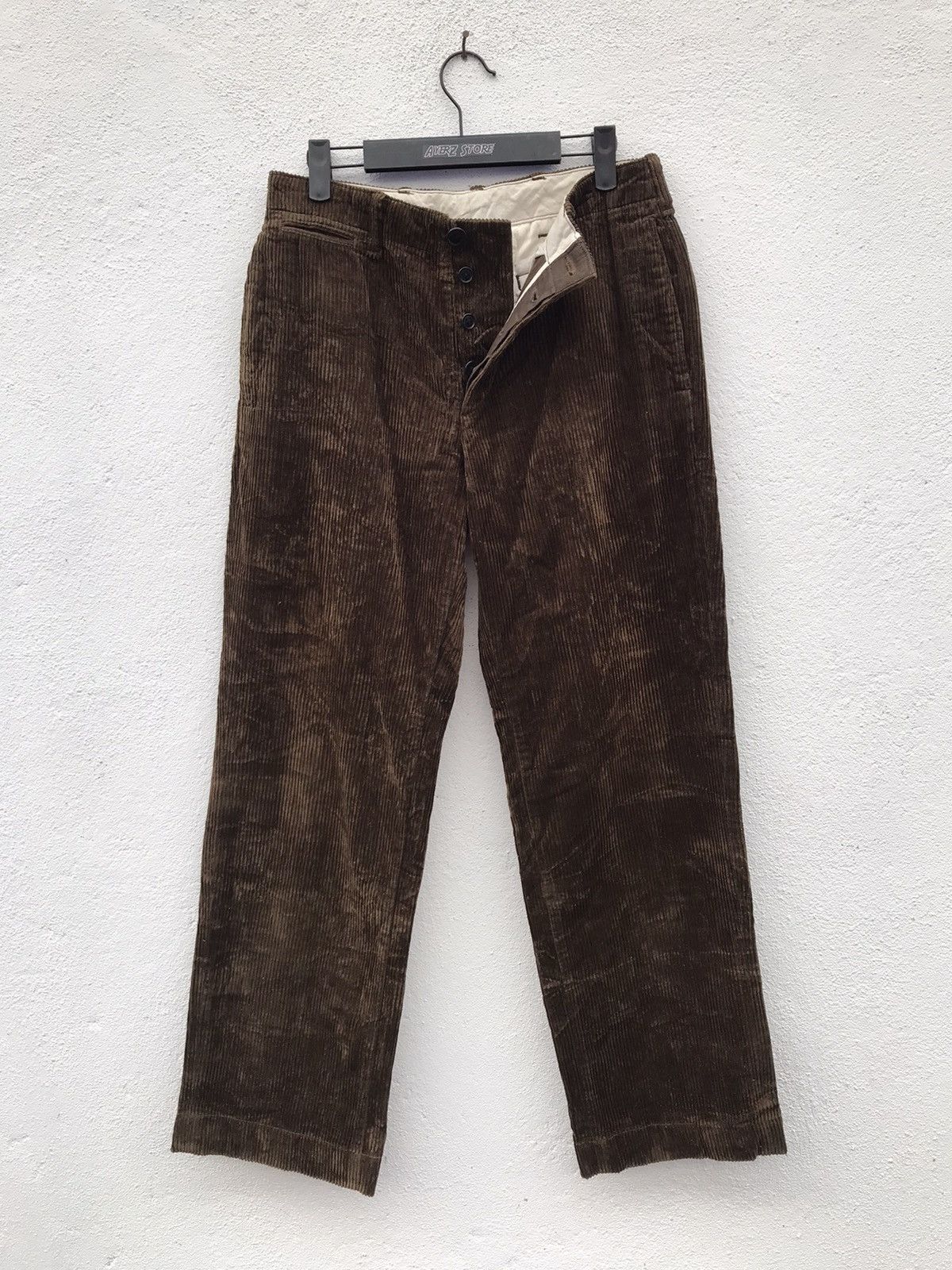 Japanese Brand Green Label Relaxing Corduroy Pants Size US 30 / EU 46 - 1 Thumbnail
