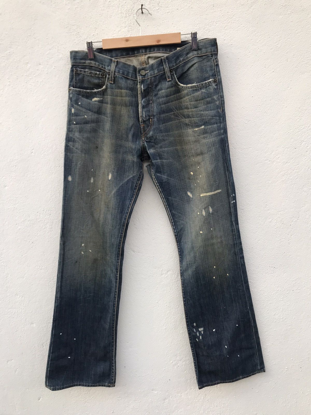Ruehl No. 925 Ruehl No 925 VANDAM Style Distressed Denim Jeans Size US 35 - 2 Thumbnail