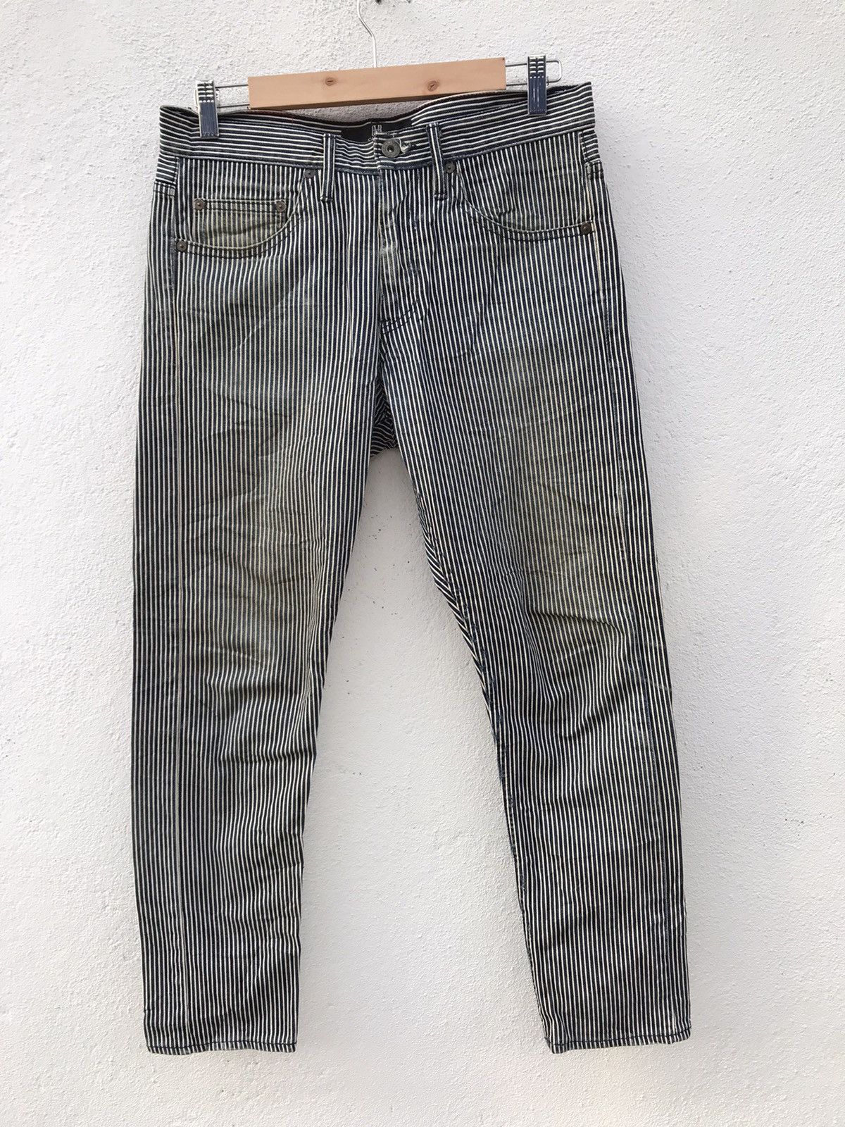 If Six Was Nine × Japanese Brand Made In Japan Cambio Hickory Striped Slim fits Jeans Size US 31 - 1 Thumbnail