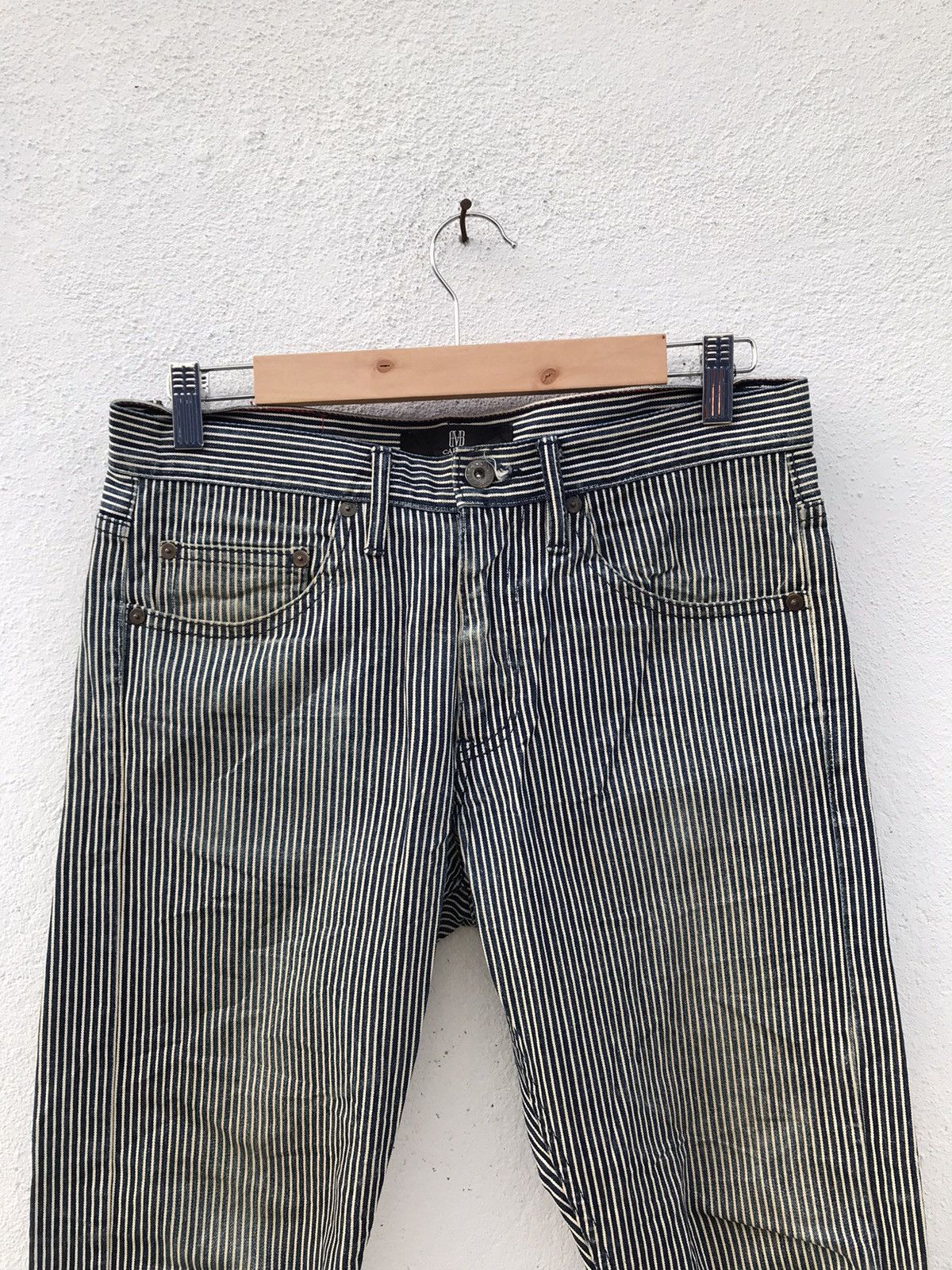If Six Was Nine × Japanese Brand Made In Japan Cambio Hickory Striped Slim fits Jeans Size US 31 - 2 Thumbnail