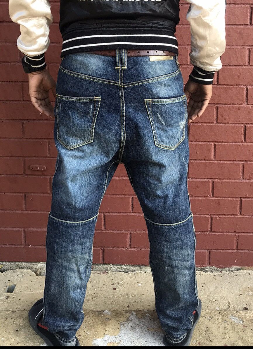 If Six Was Nine × Japanese Brand Fifty Six Ballsy and Jovial Distressed Drop Crotch Jeans Size US 34 / EU 50 - 2 Thumbnail