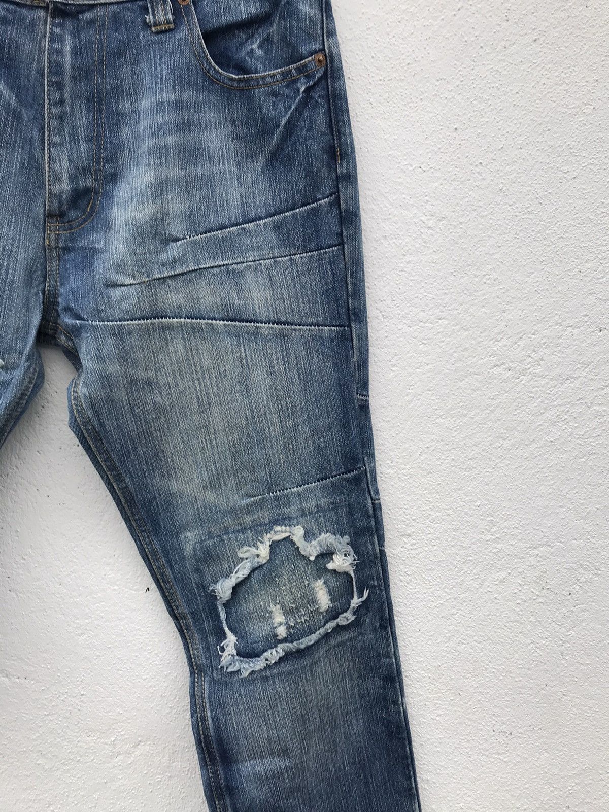 Japanese Brand Heritage Stone Distressed Denim Jeans Size US 32 / EU 48 - 5 Thumbnail