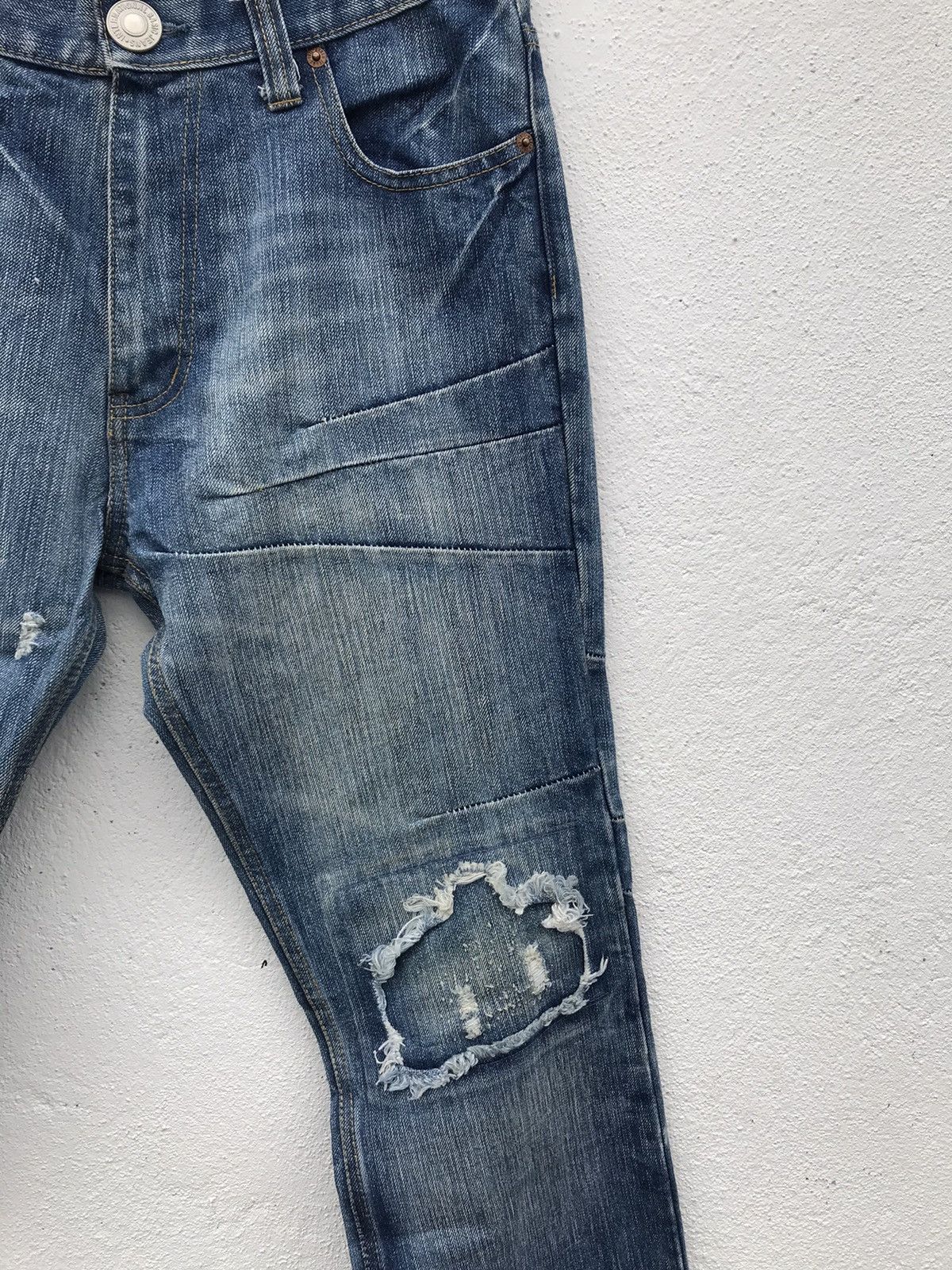 Japanese Brand Heritage Stone Distressed Denim Jeans Size US 32 / EU 48 - 4 Thumbnail